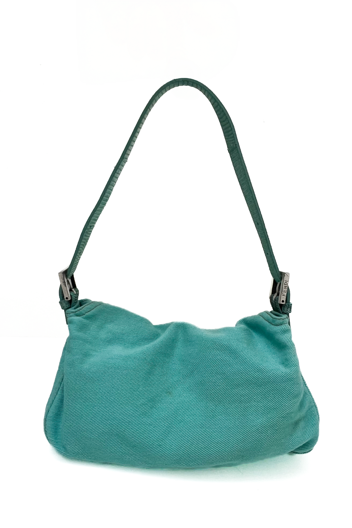 Vintage Turquoise & Lizzard Leather Baguette Bag