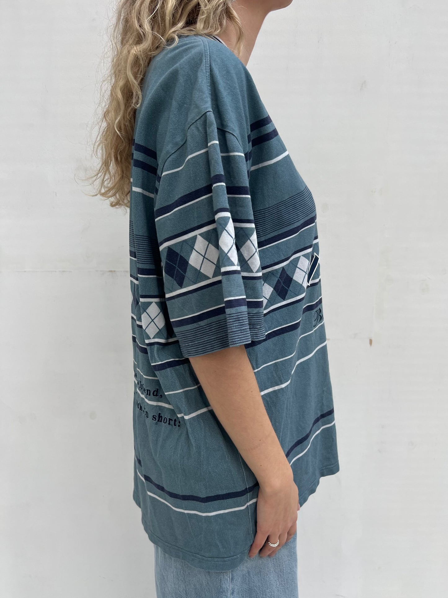 Vintage Blue Bernadette Oversized Tee