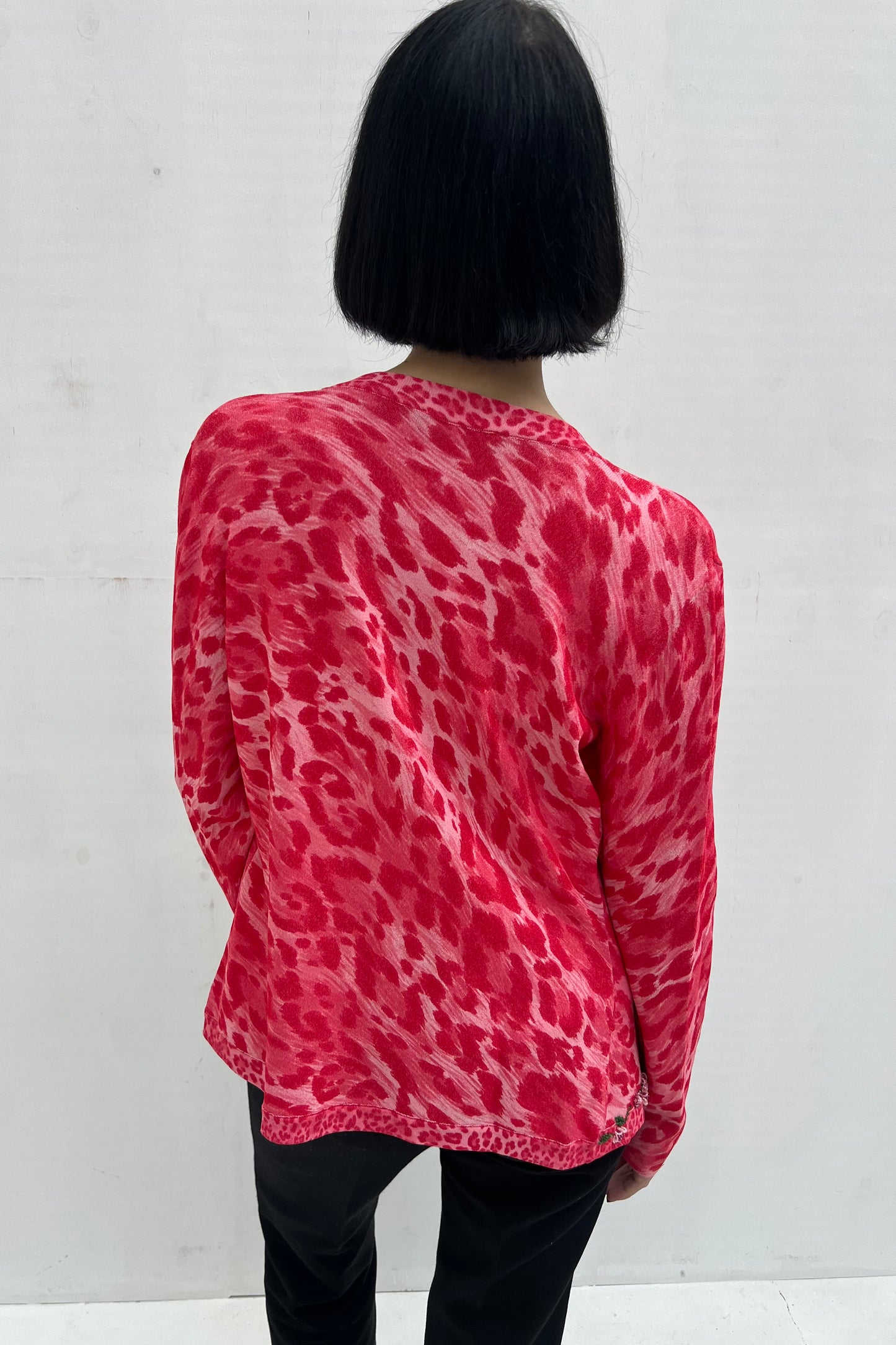 Vintage Pink Leo Beaded Twin Set