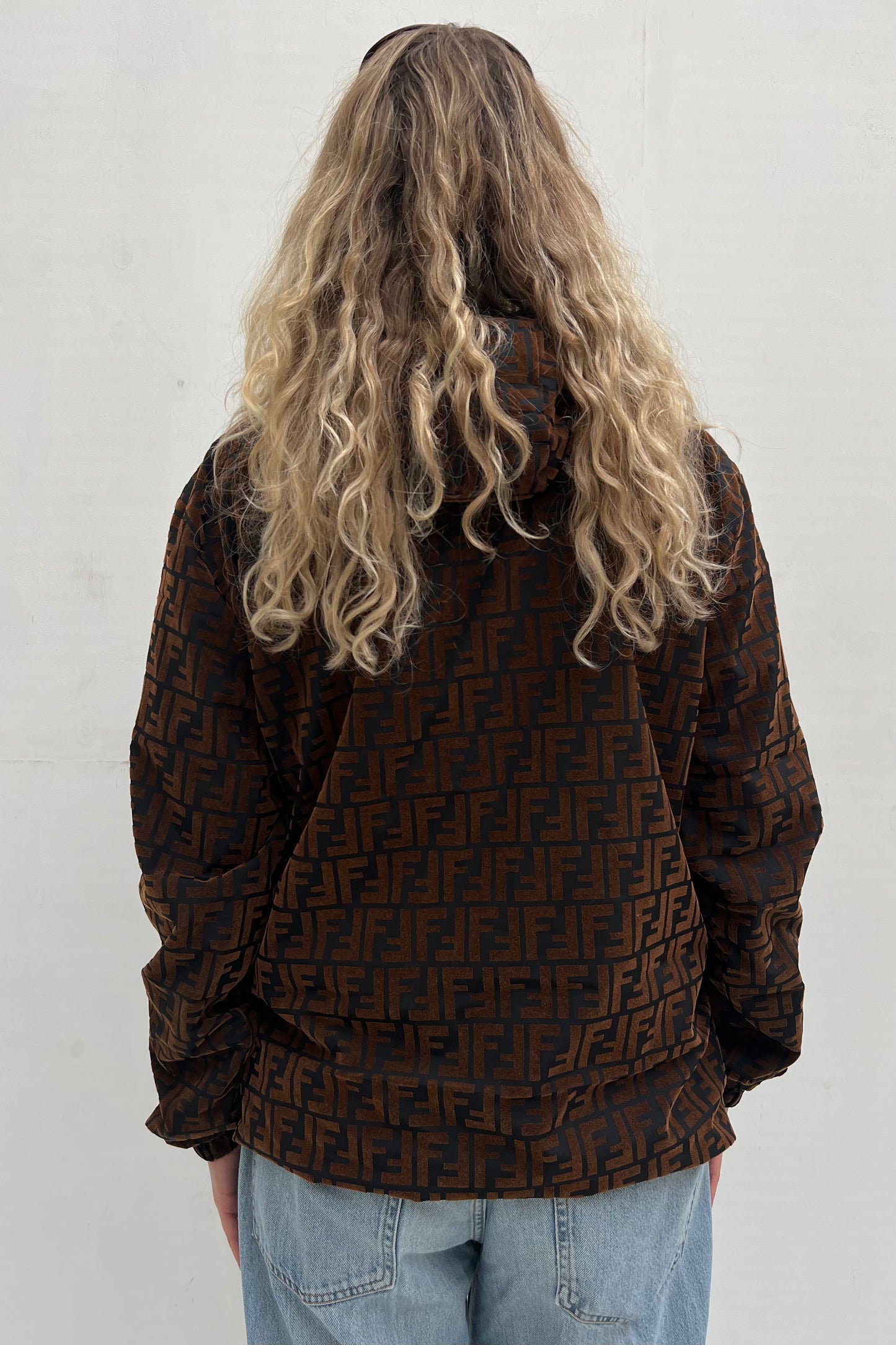Vintage Chocolate Zucca Oversized Track Jacket