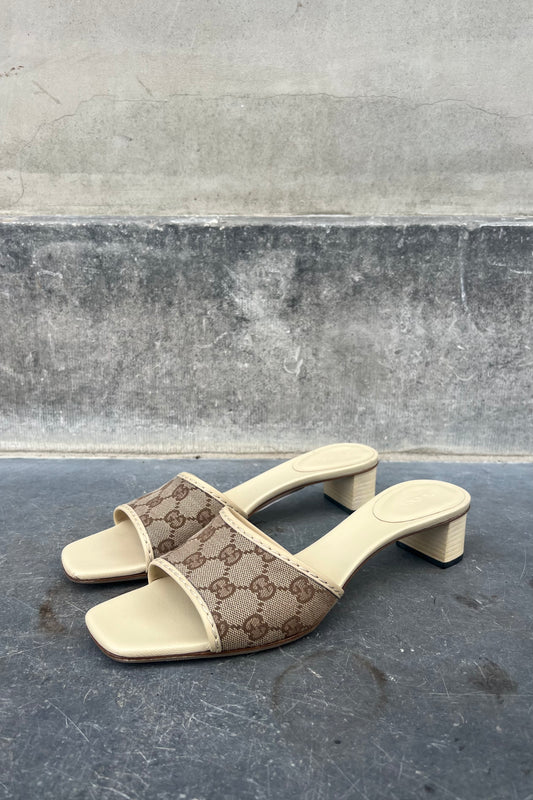Vintage Beige Classic Monogram Mules  41,5