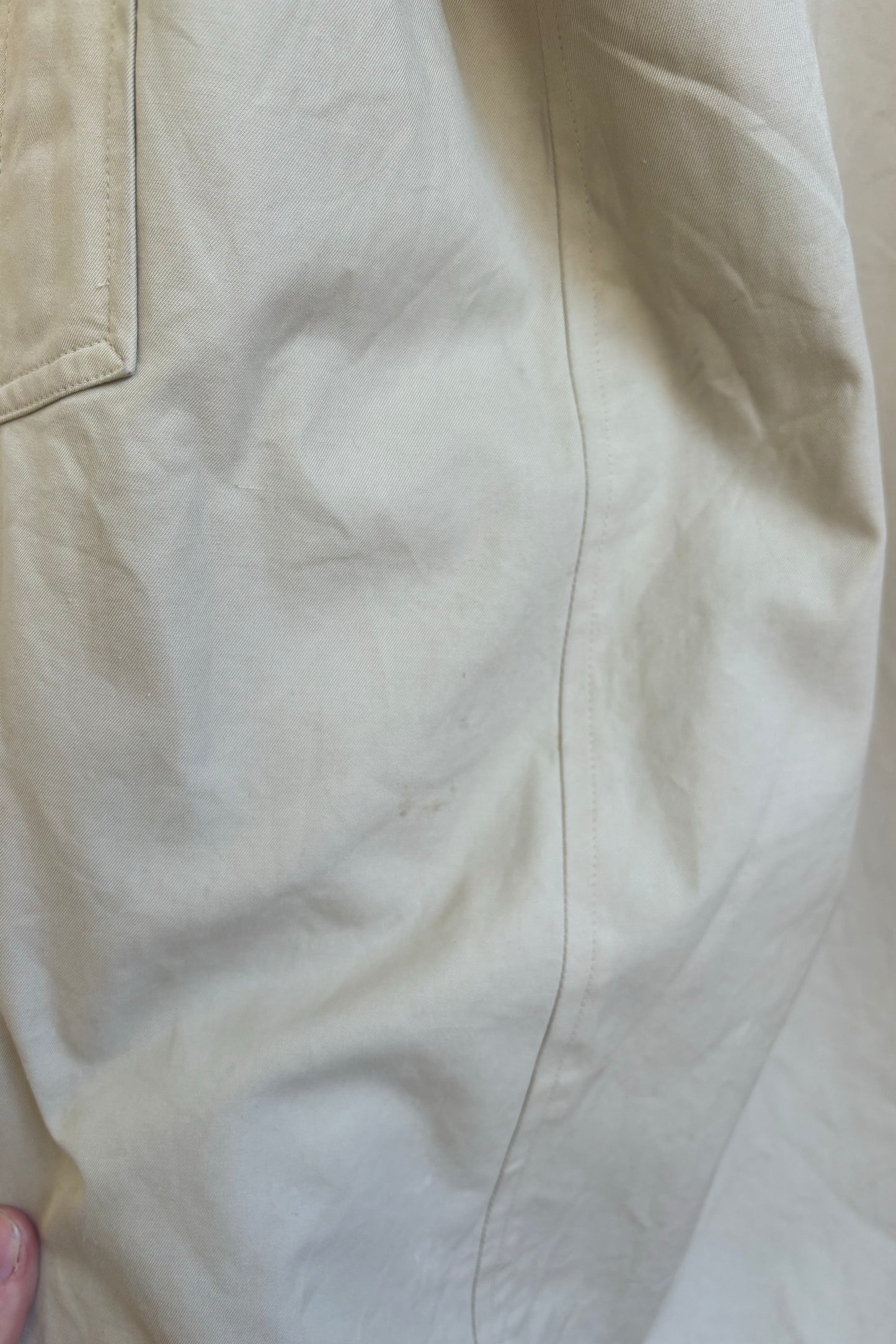 Vintage Straight Trenchcoat Light Cream