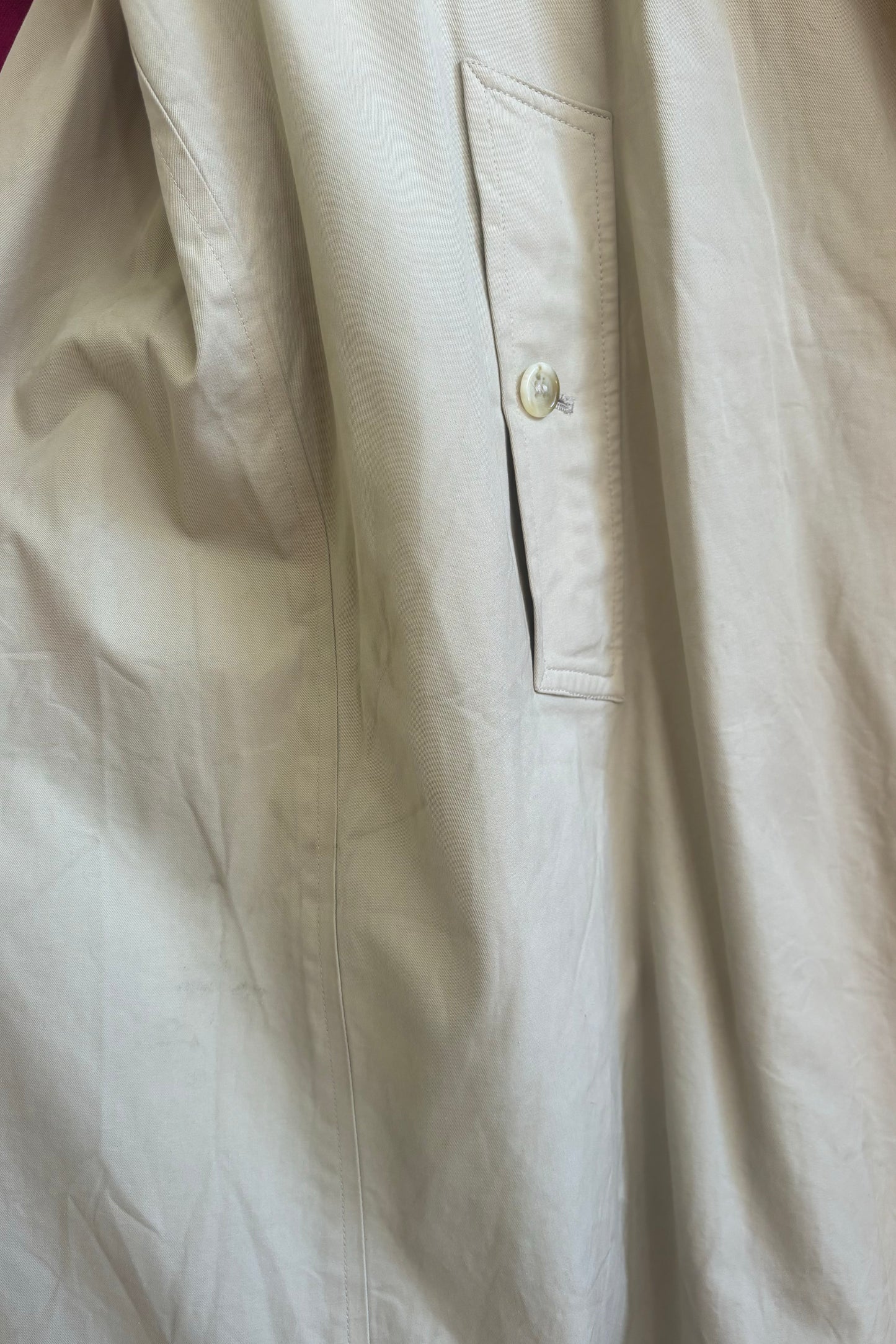 Vintage Straight Trenchcoat Light Cream