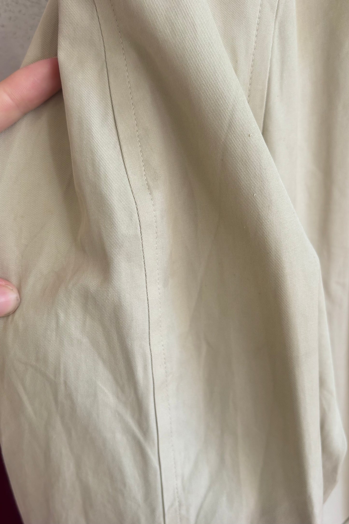 Vintage Straight Trenchcoat Light Cream