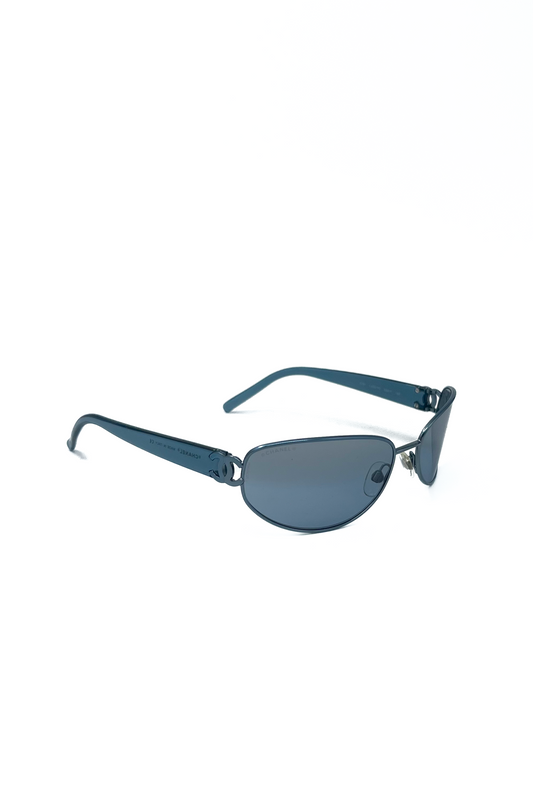 All Blue Metallic Speedy Sunglasses