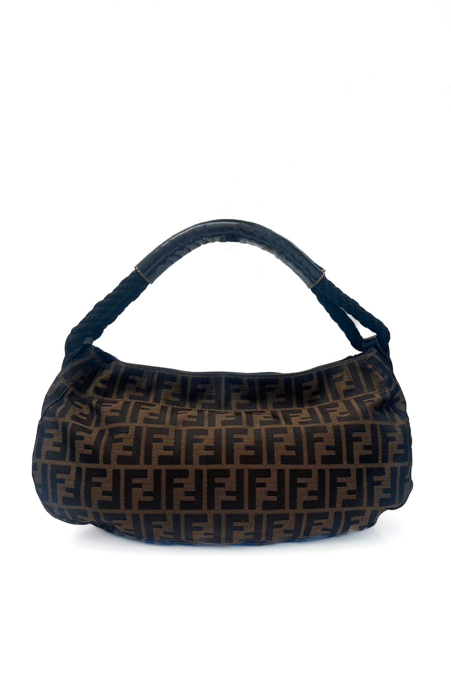 Vintage Classic Zucca Rope Handle Shoulder Bag
