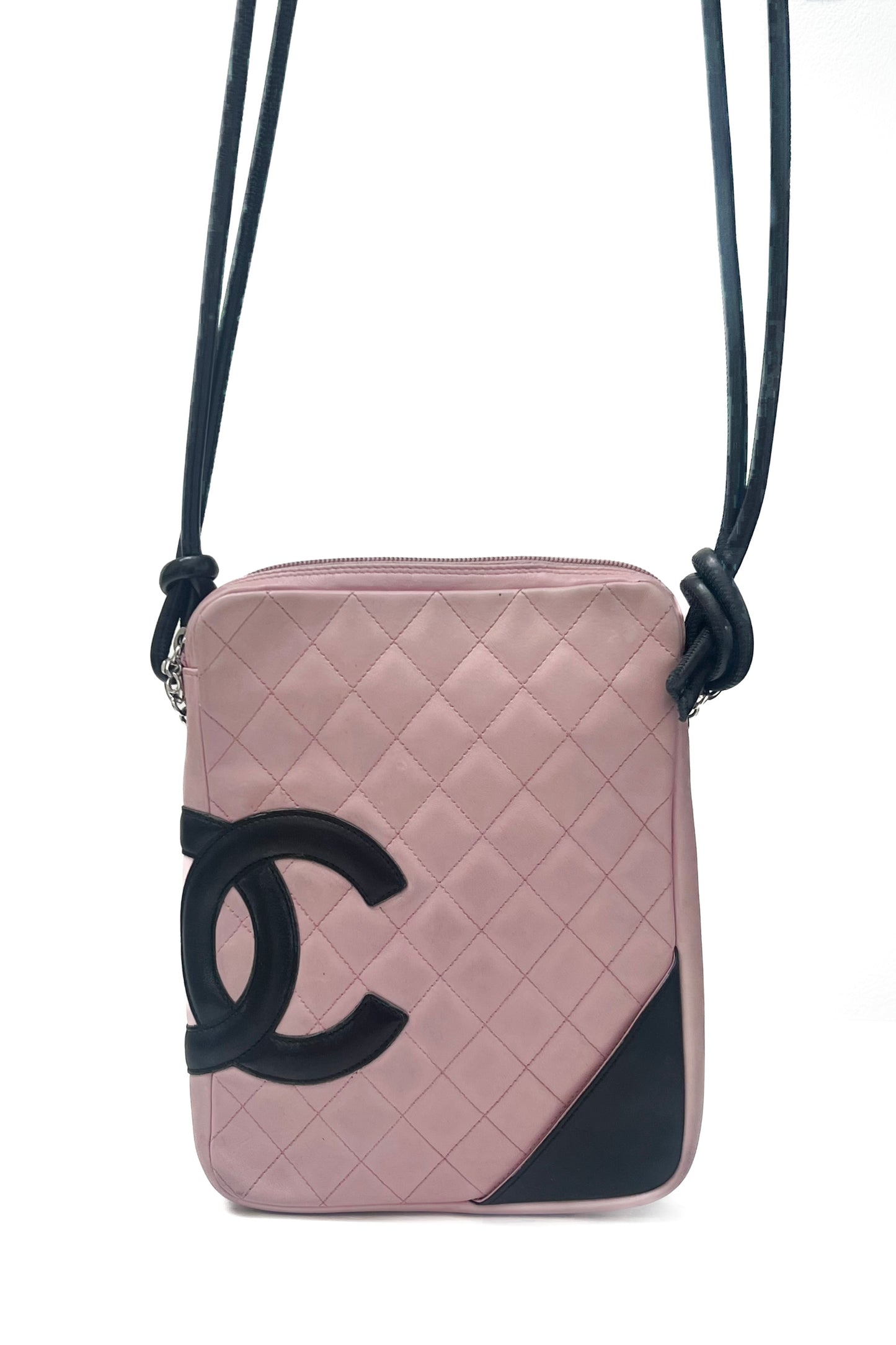 Vintage Pink Cambon Cross Body Bag