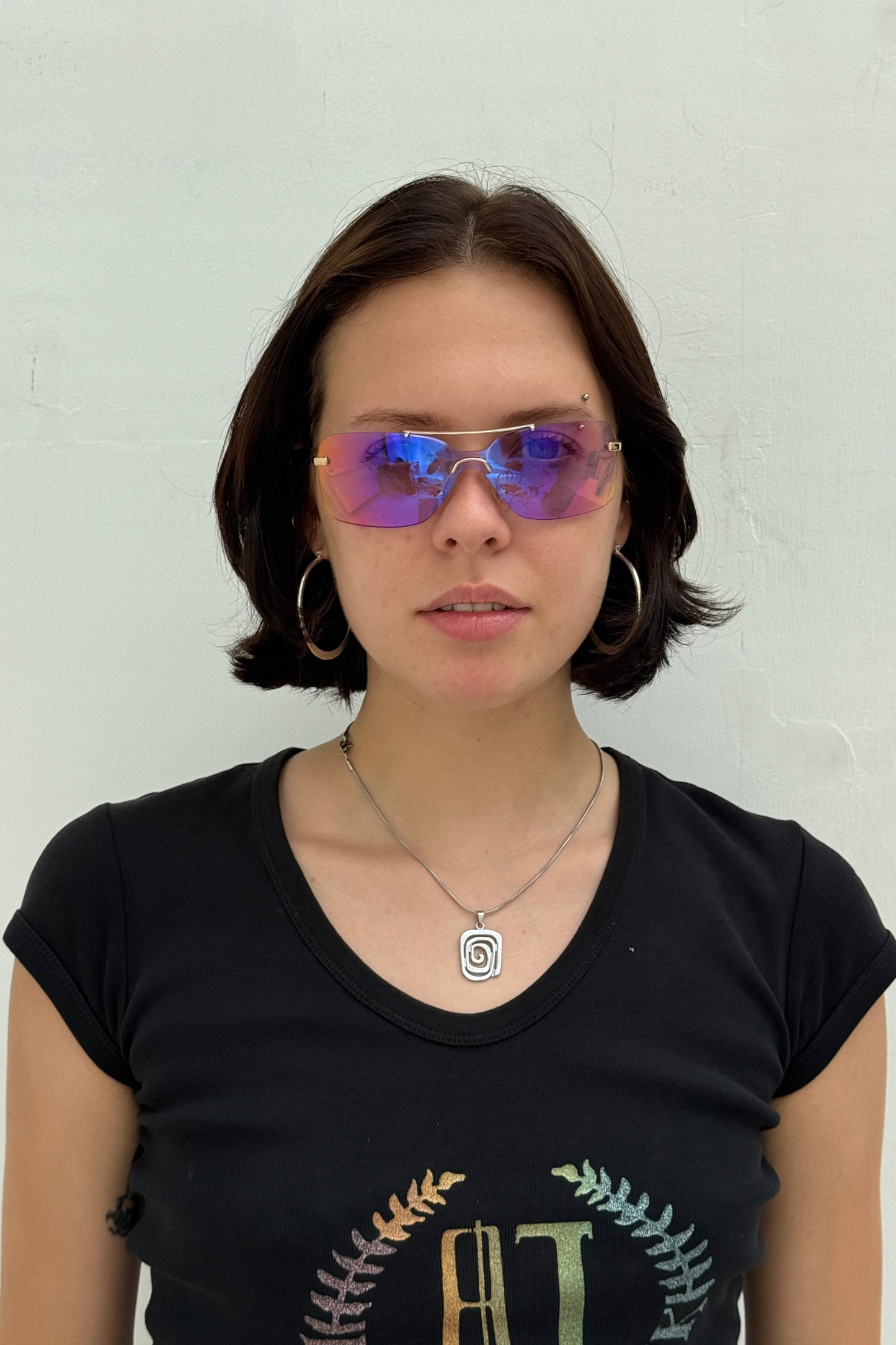 Vintage Purple & Gold Mini Motard Sunglasses
