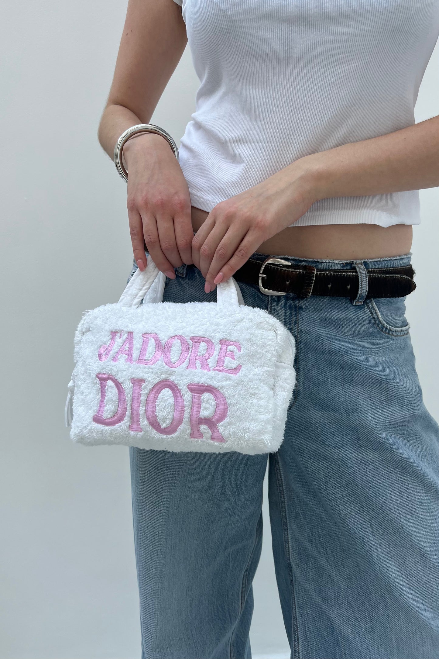 Vintage J'adore Terry Cloth Bag
