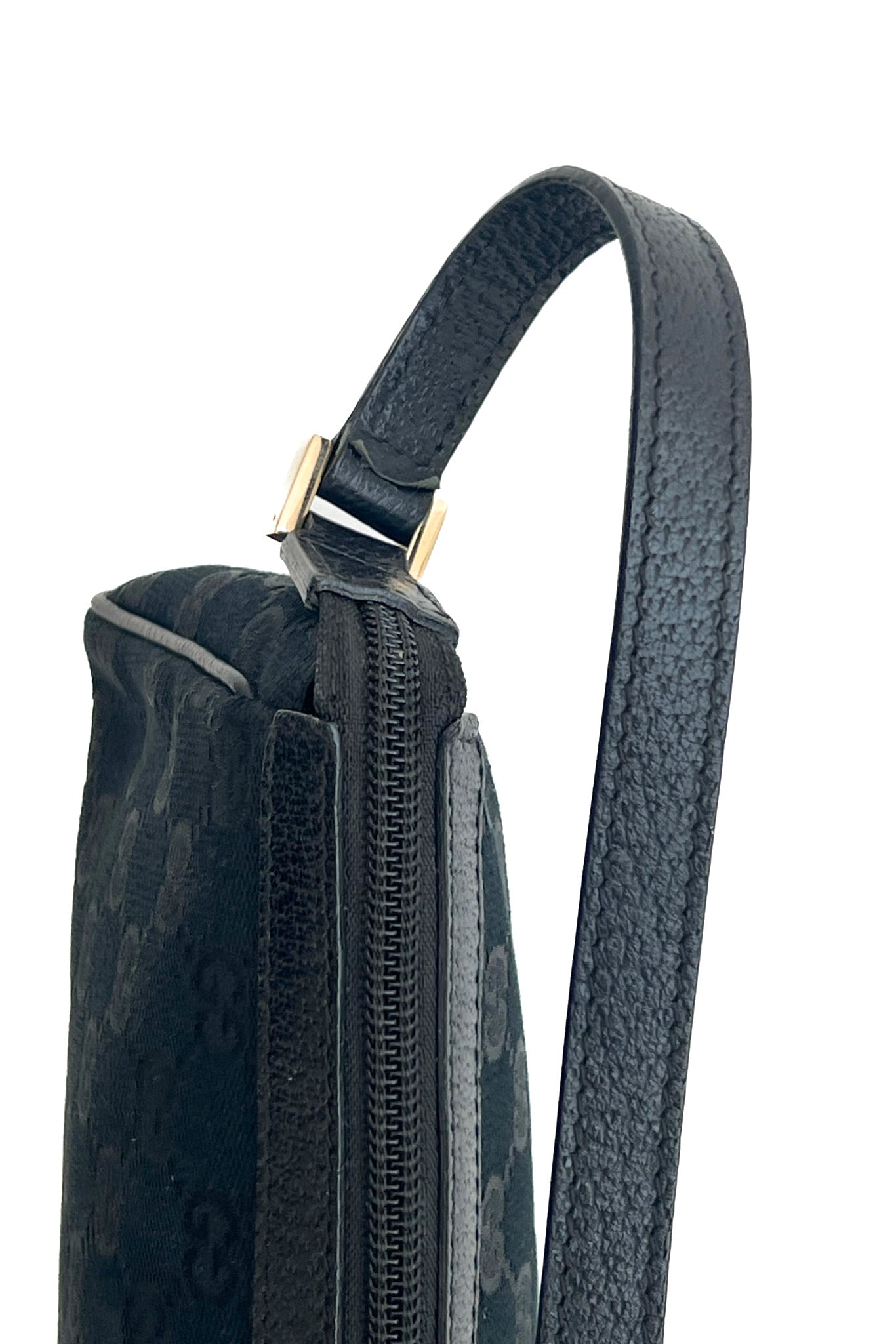 Vintage Black Monogram D-Ring Pochette