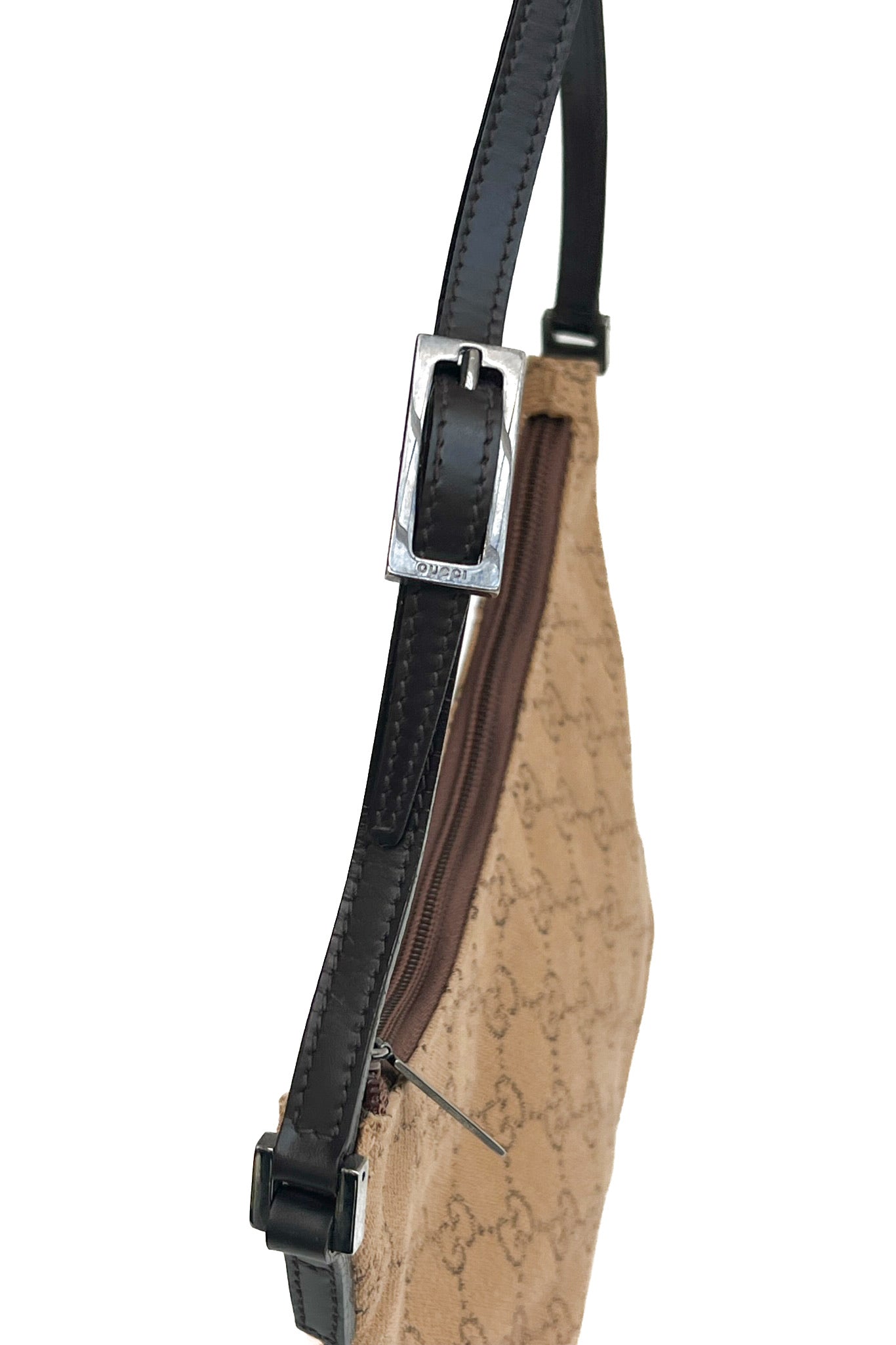 Vintage Half Moon Brown & Chocolate Shoulder Pochette