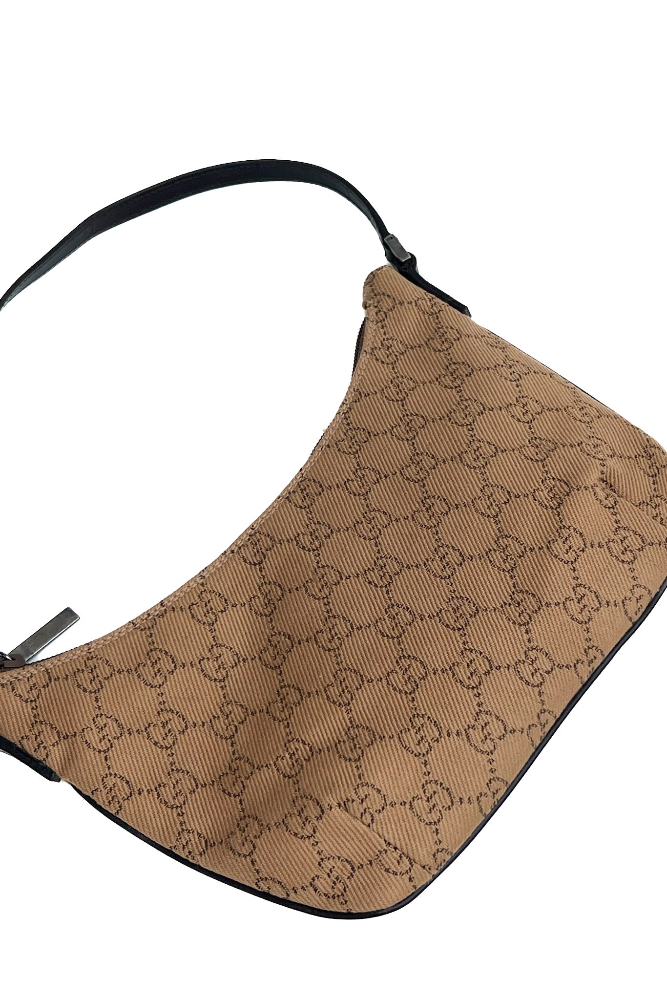 Vintage Half Moon Brown & Chocolate Shoulder Pochette