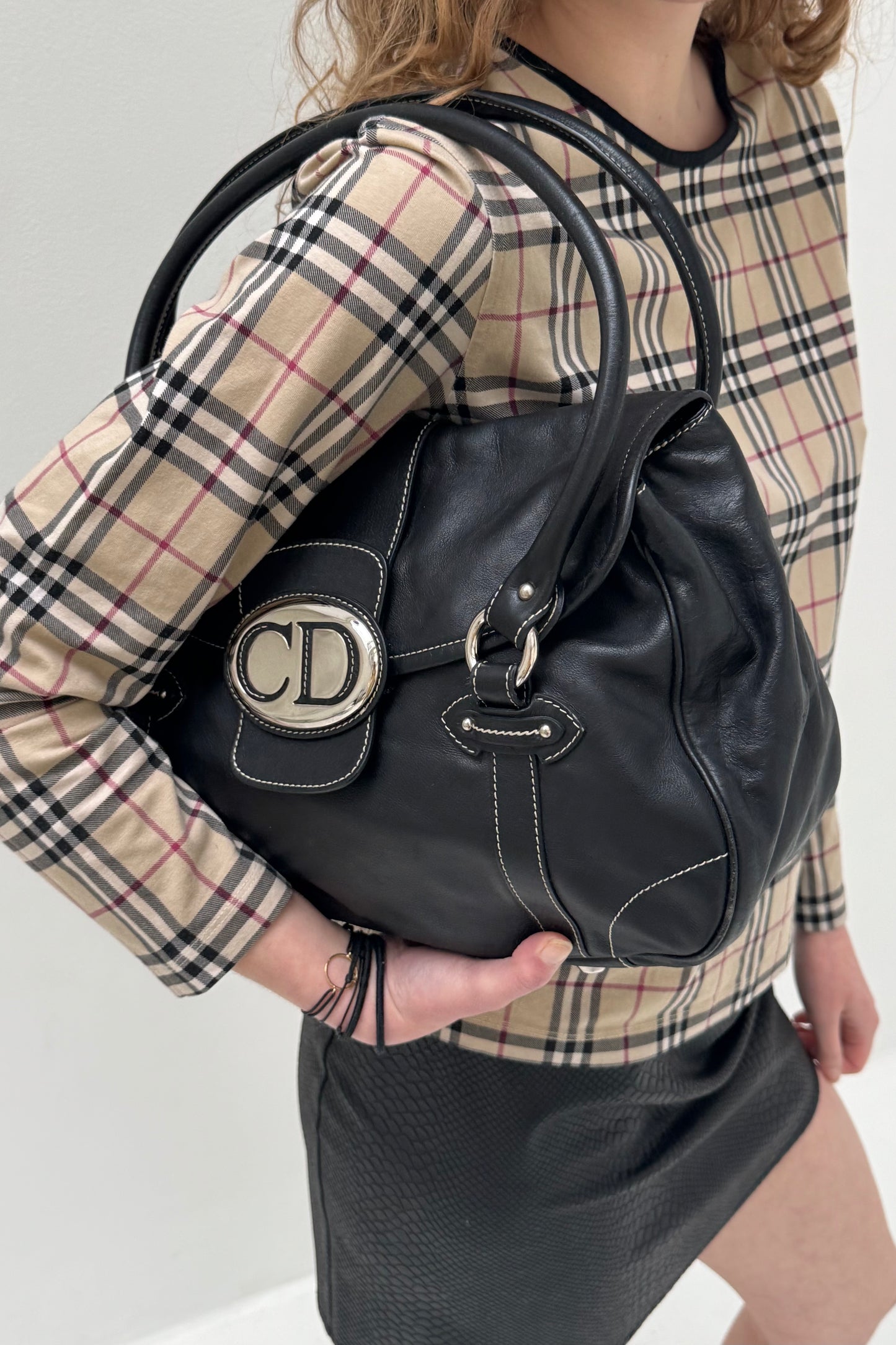 Vintage ST. Germain Black Leather Bag