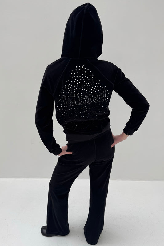 Vintage Black Velvet Tracksuit