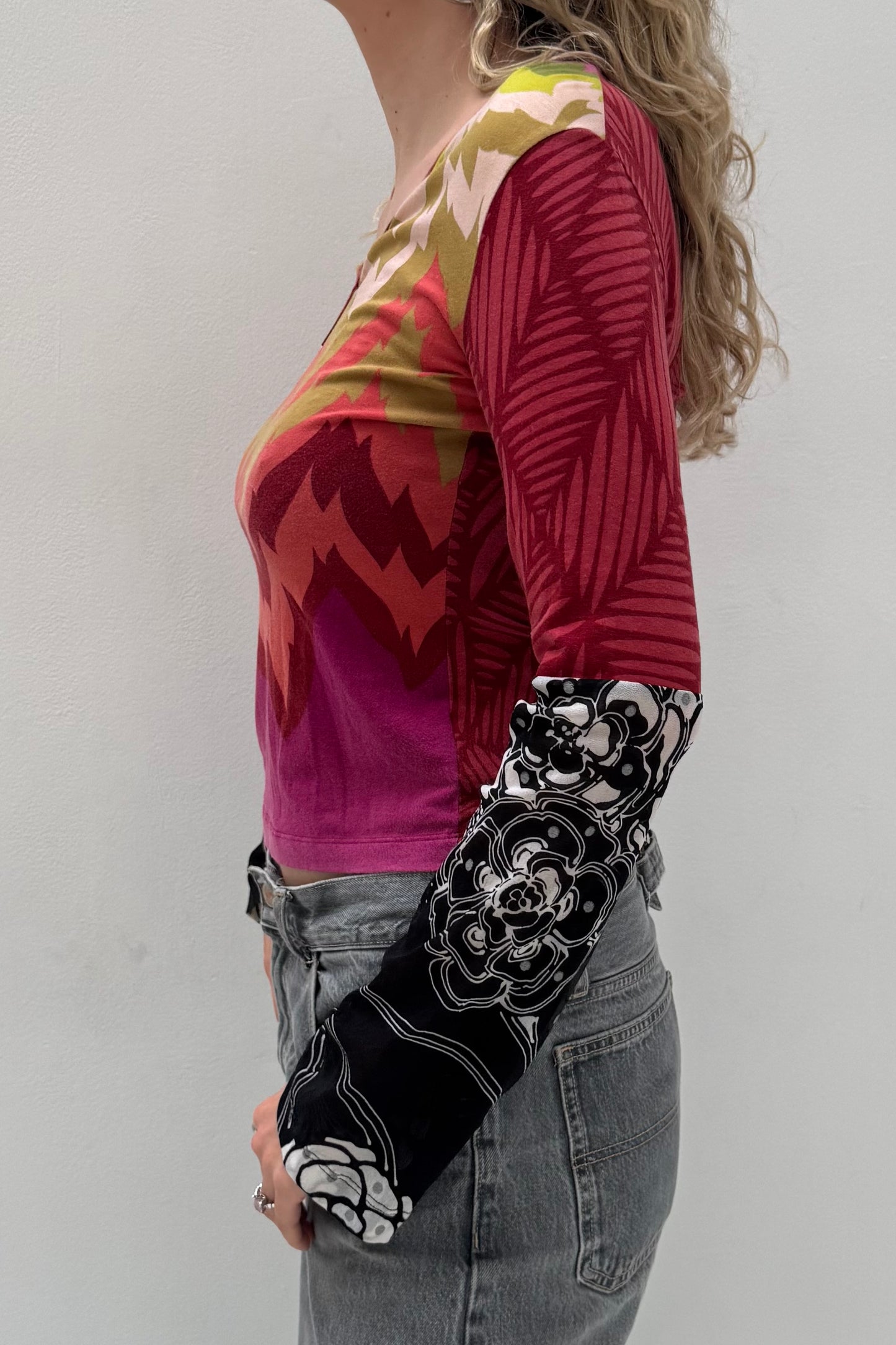 Vintage Patchwork Flared Longsleeve