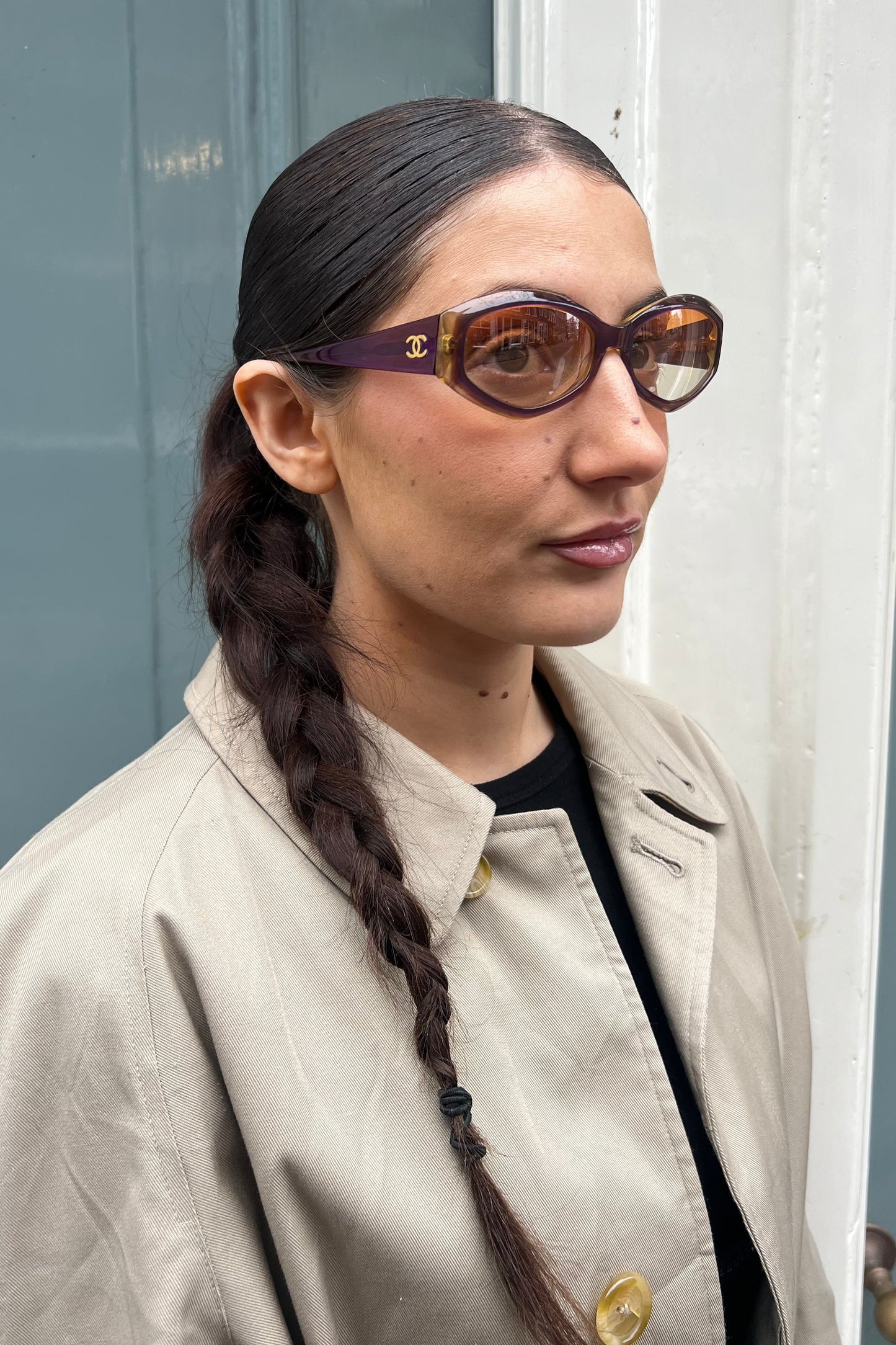 Vintage Purple Golden Glow Sunglasses