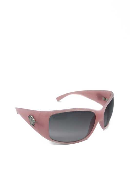 Vintage Baby Pink Silver Logo Sunglasses