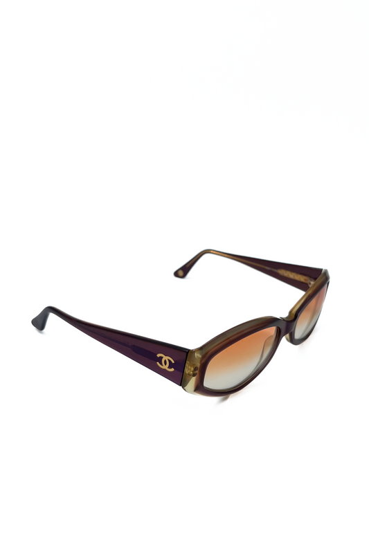 Vintage Purple Golden Glow Sunglasses