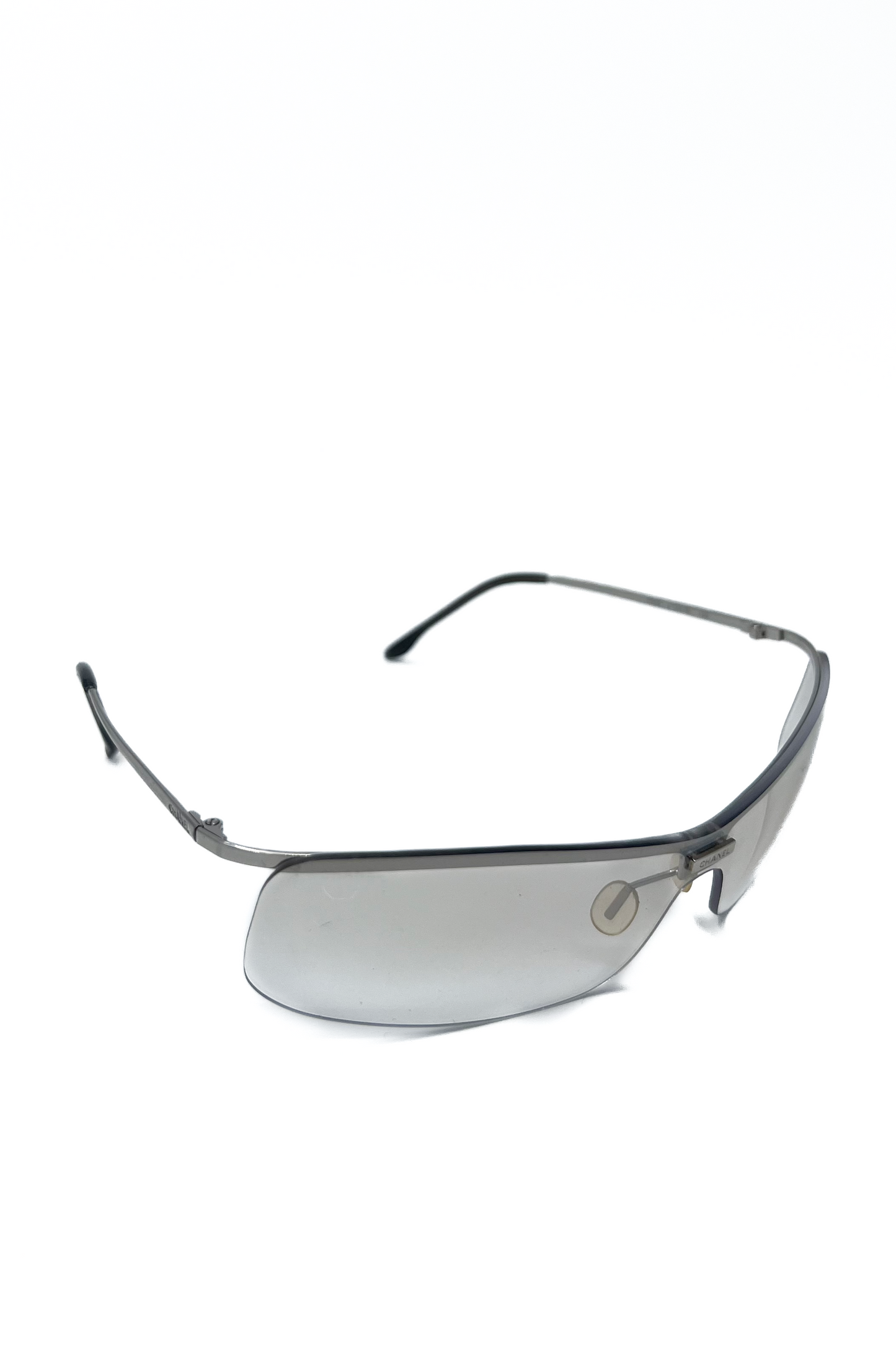 Vintage Transparant Tiny Rimless Speedy Sunglasses