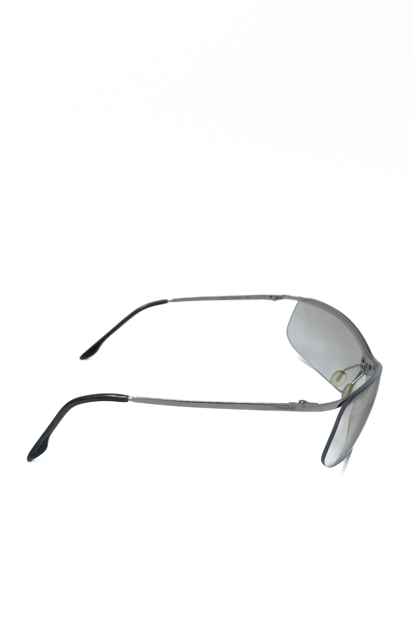 Vintage Transparant Tiny Rimless Speedy Sunglasses