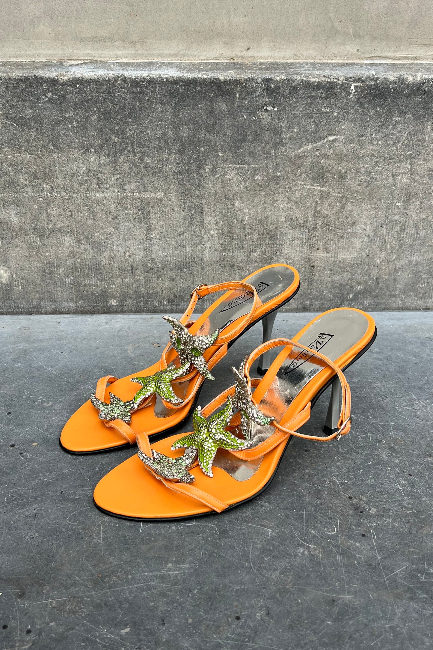 Vintage Orange Seastar Heels 40