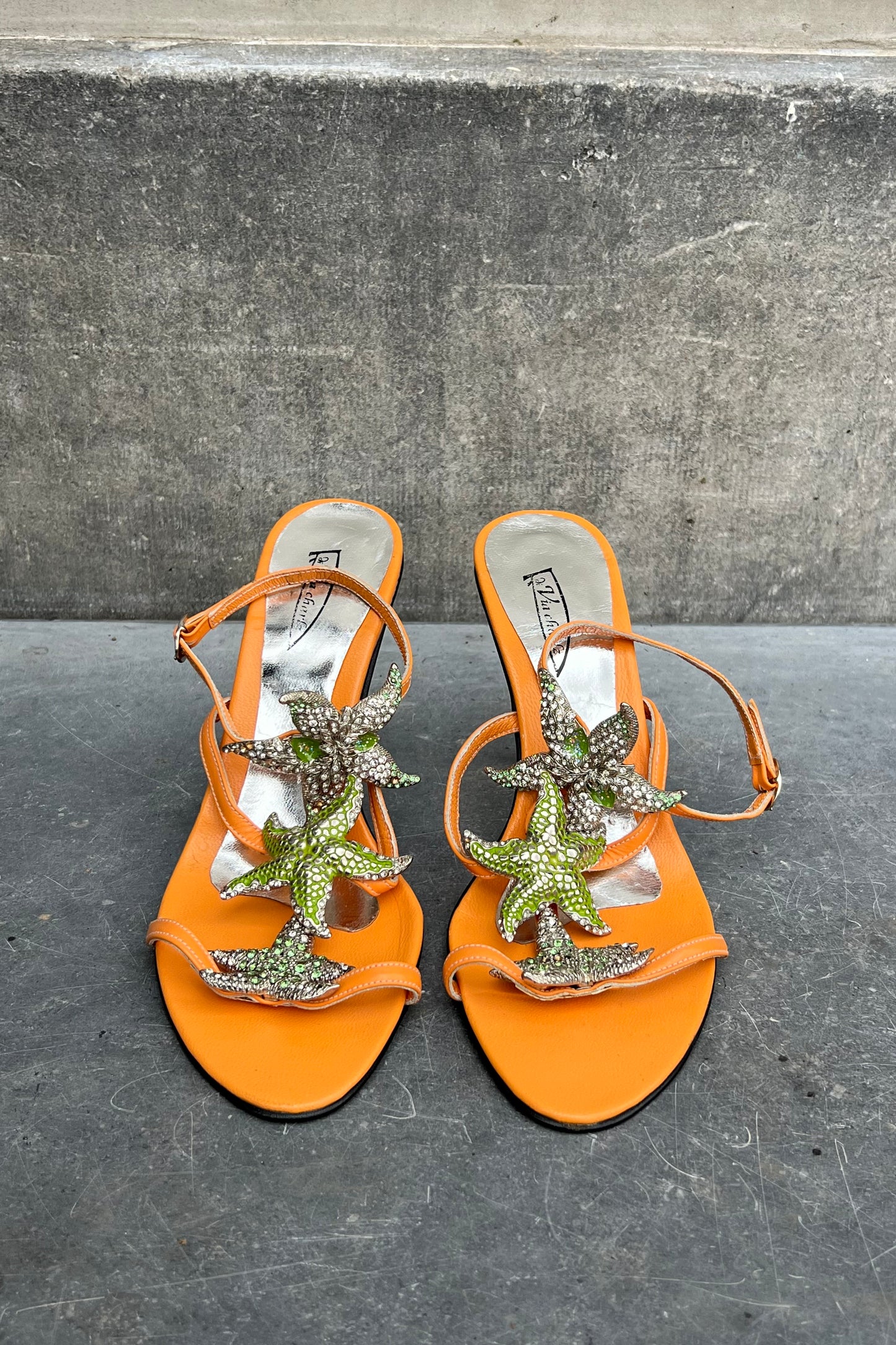 Vintage Orange Seastar Heels 40