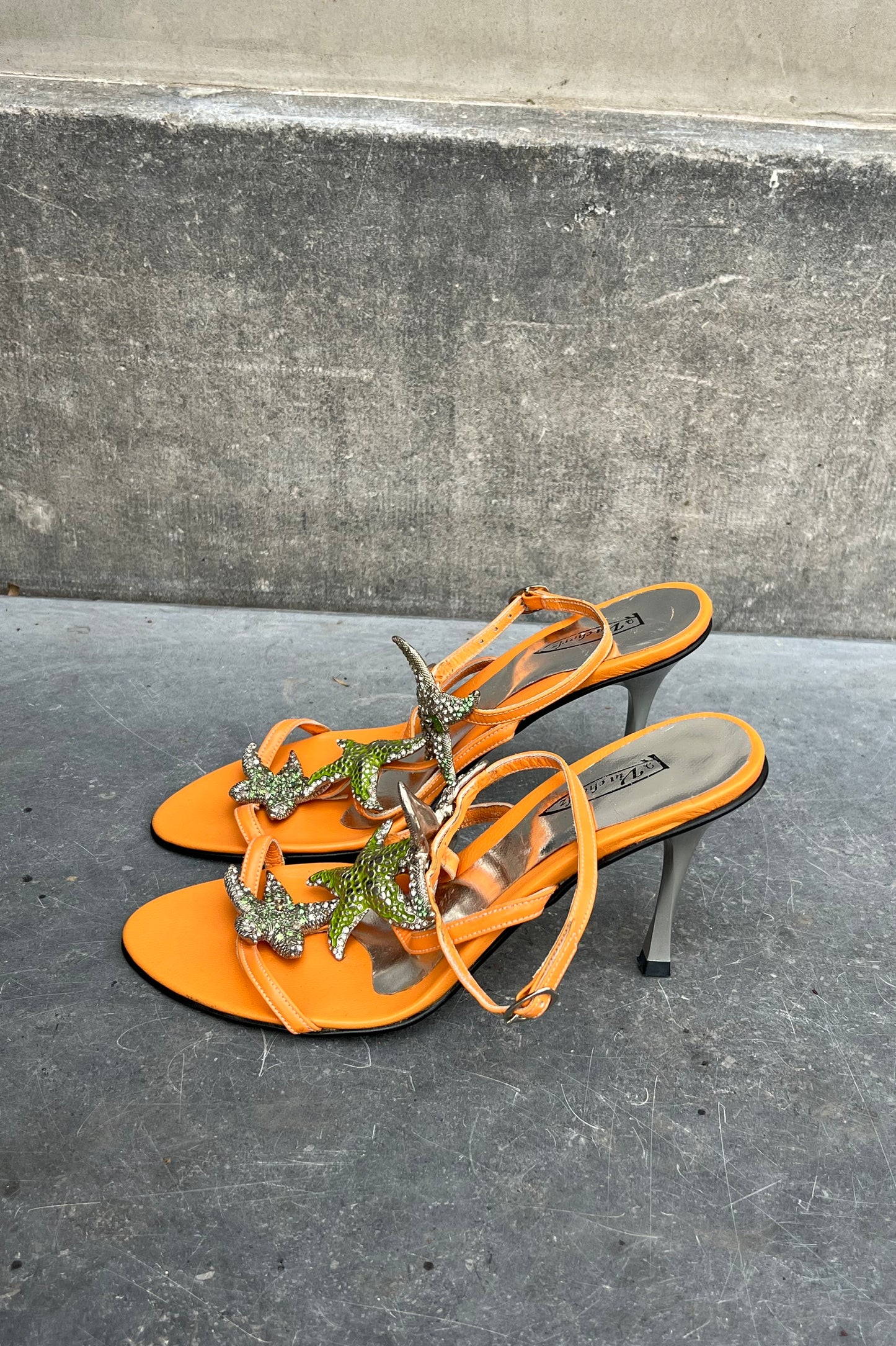Vintage Orange Seastar Heels 40