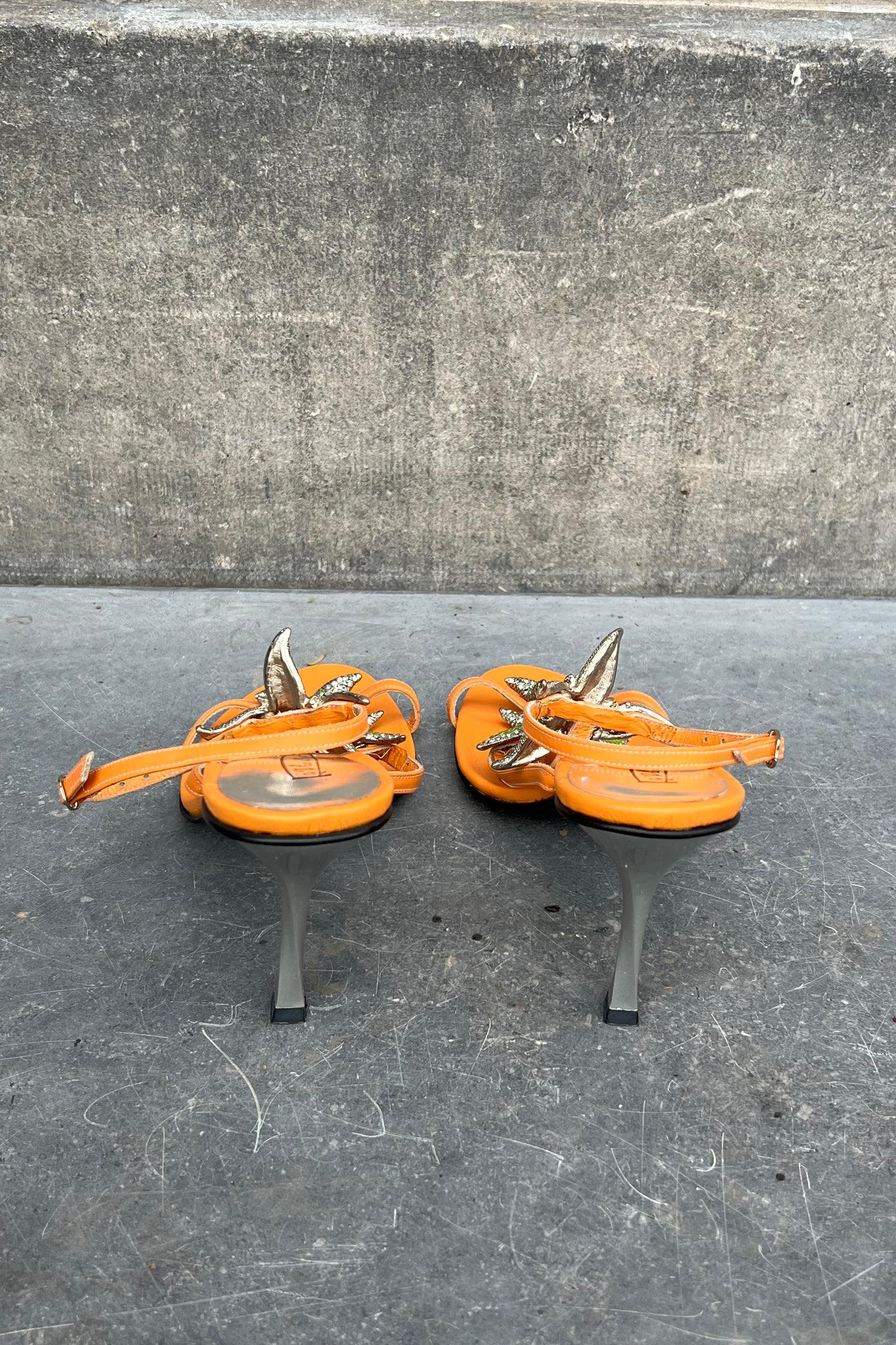 Vintage Orange Seastar Heels 40