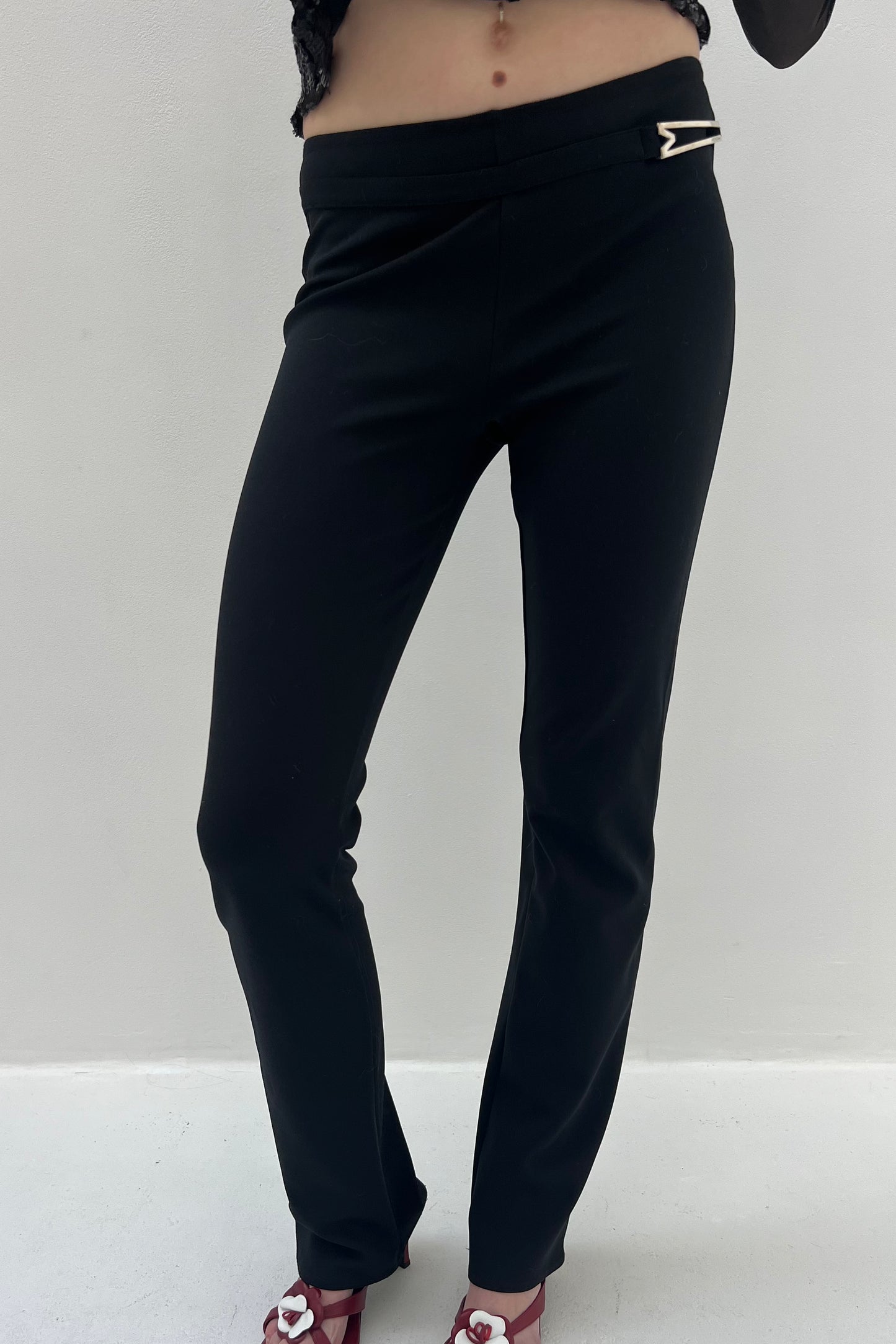 Vintage Silver Detail Black Pantalon