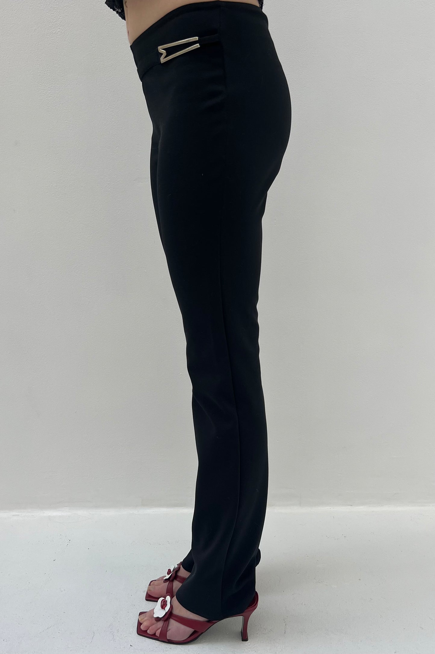 Vintage Silver Detail Black Pantalon