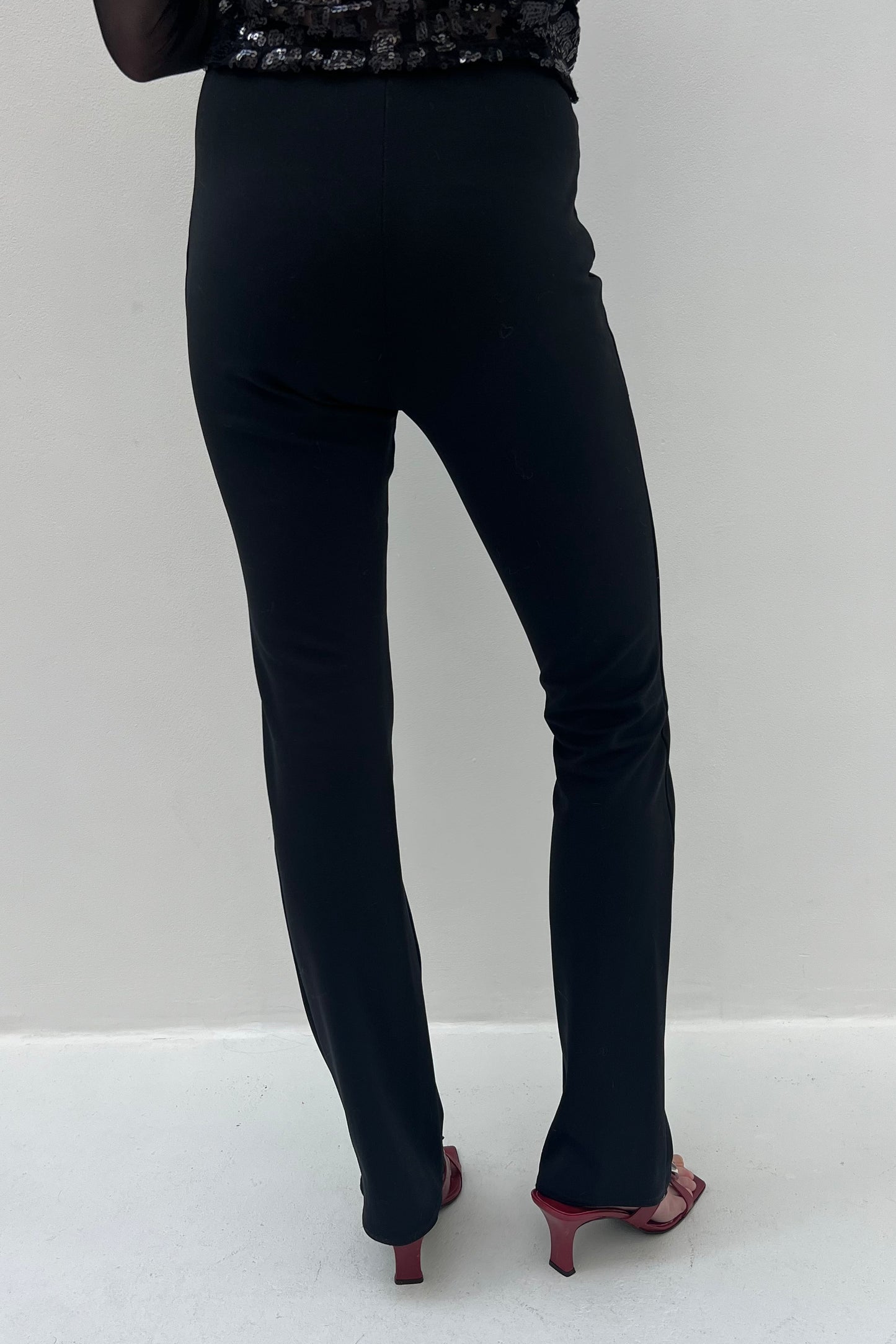 Vintage Silver Detail Black Pantalon