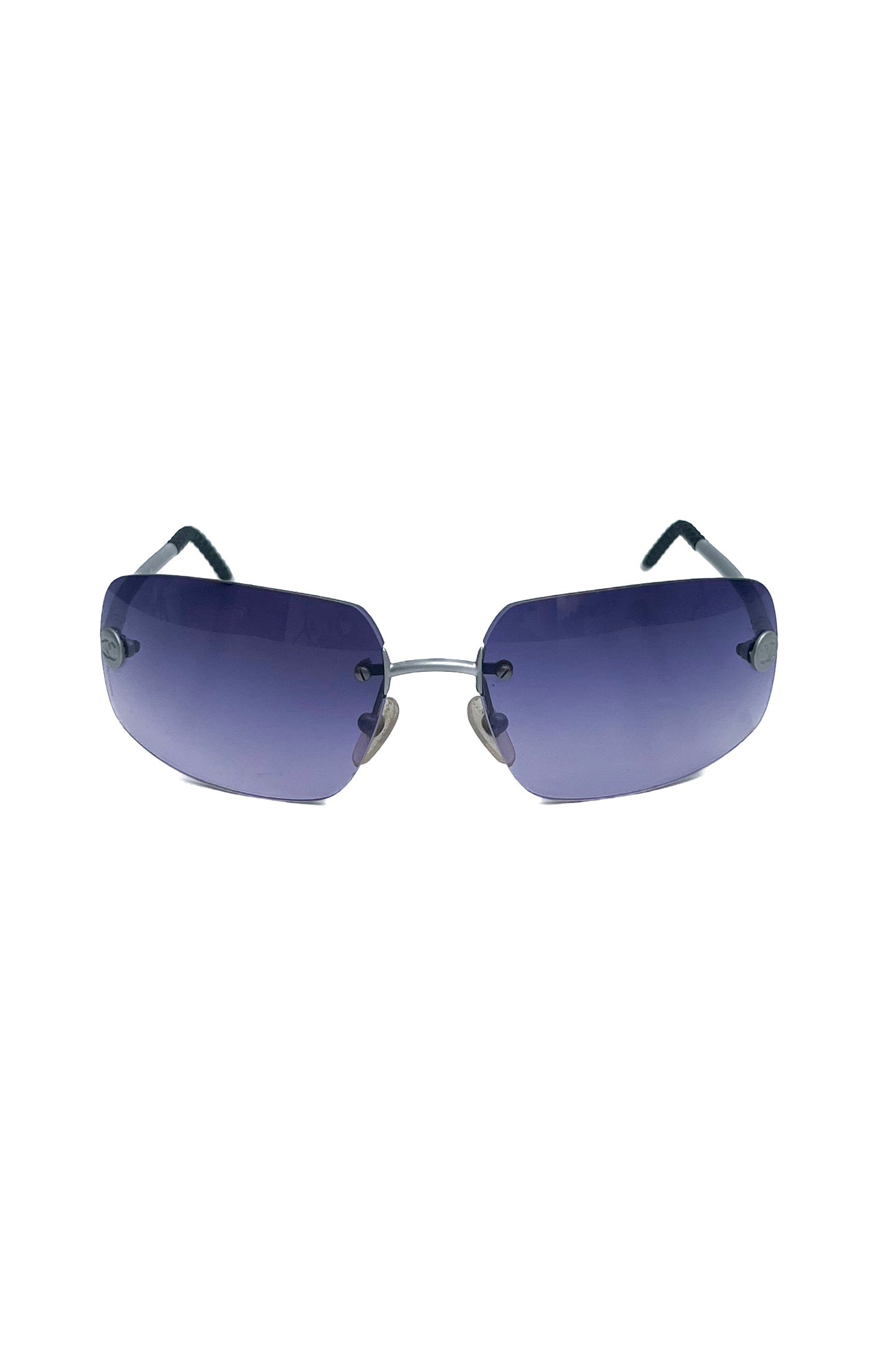 Vintage Purple Rimless Sunglasses