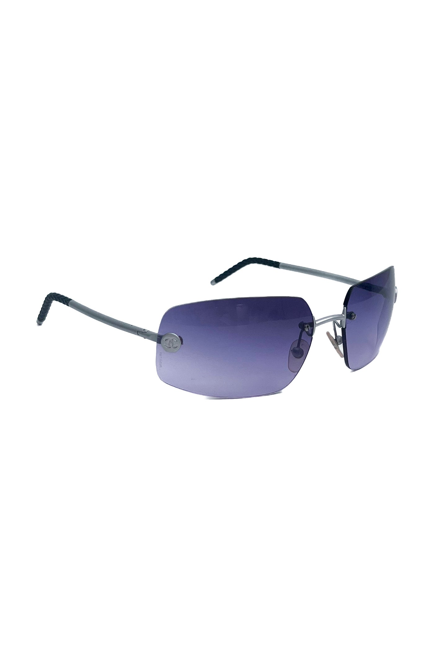 Vintage Purple Rimless Sunglasses