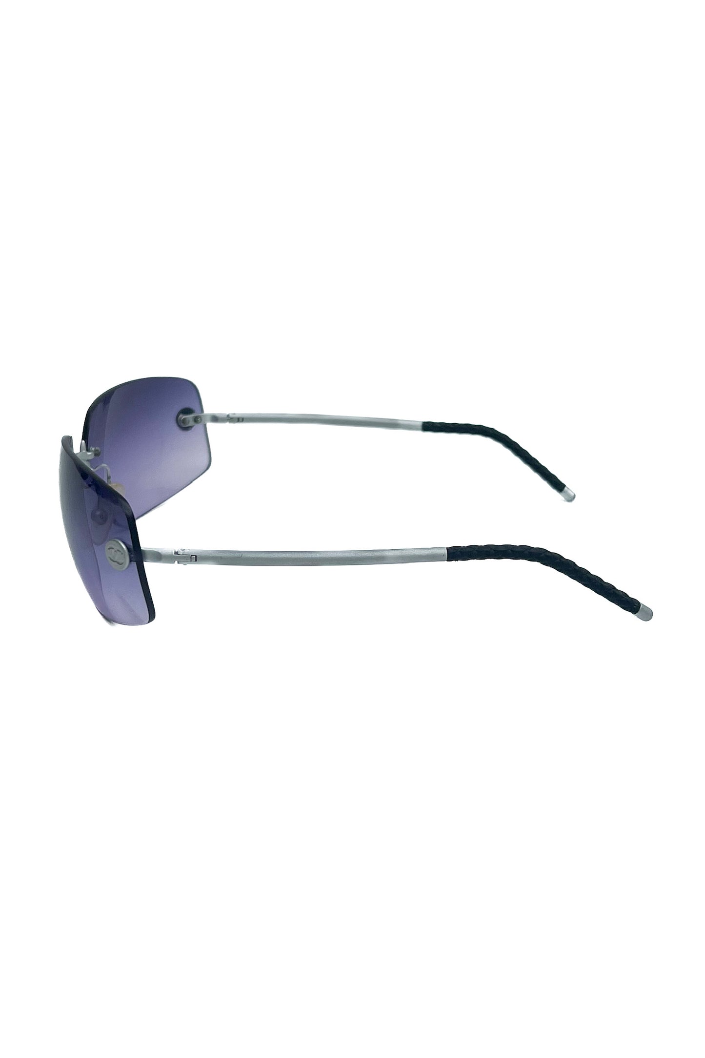Vintage Purple Rimless Sunglasses