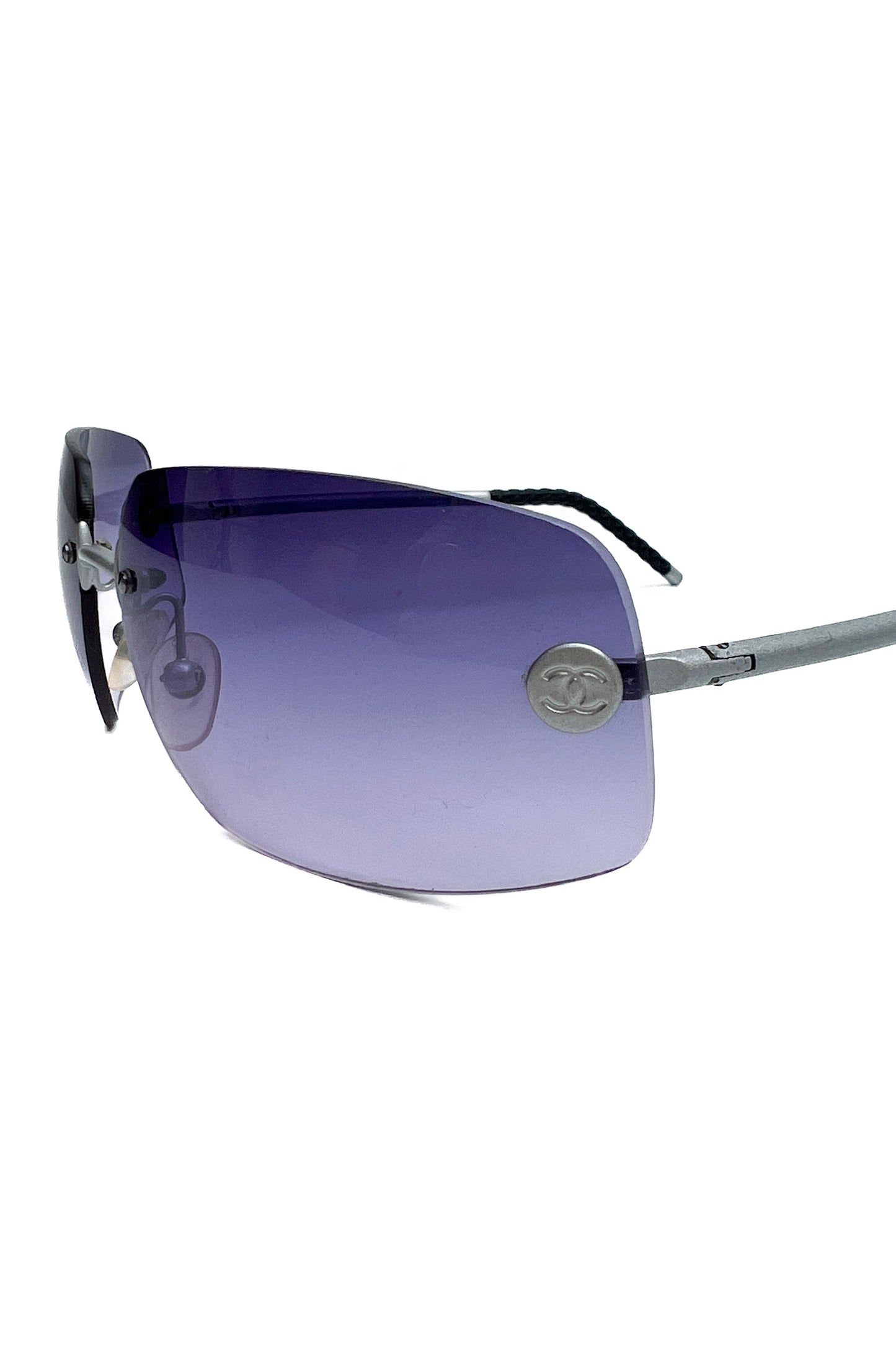 Vintage Purple Rimless Sunglasses