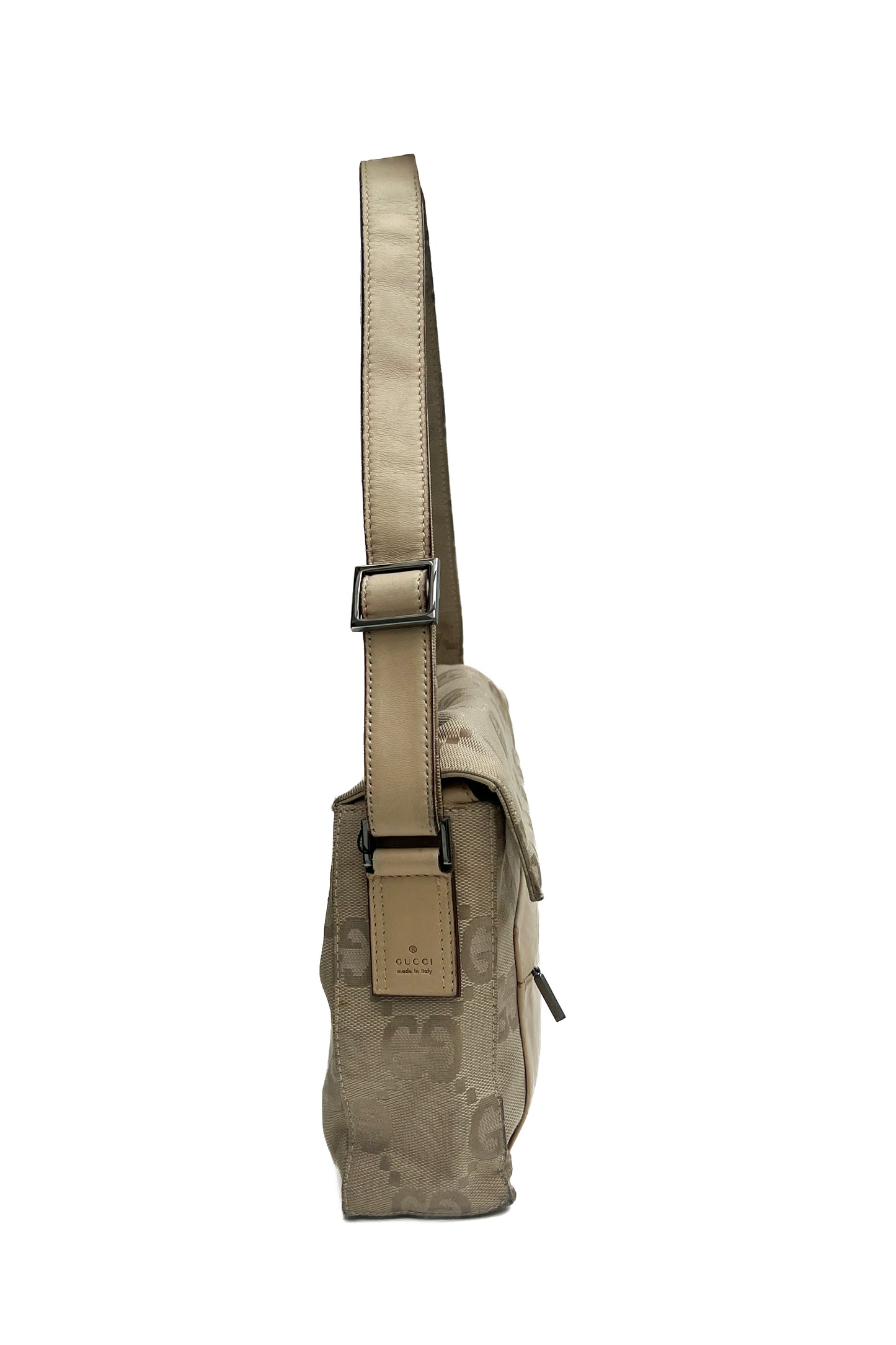 Vintage Beige Big Logo Shoulder Bag