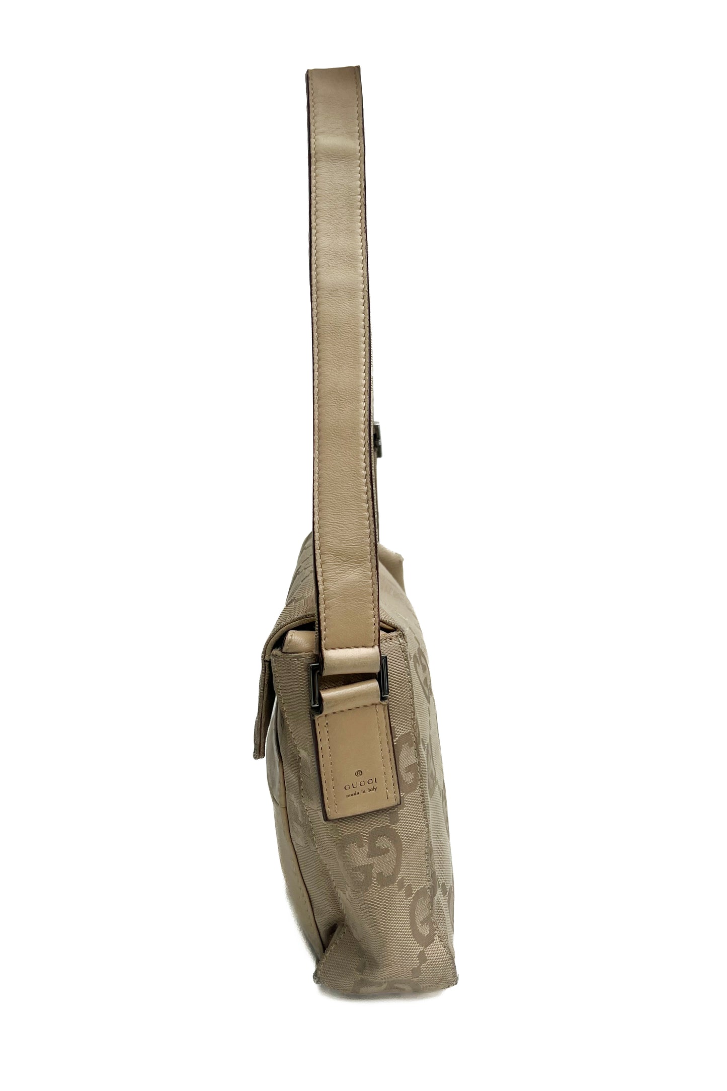 Vintage Beige Big Logo Shoulder Bag