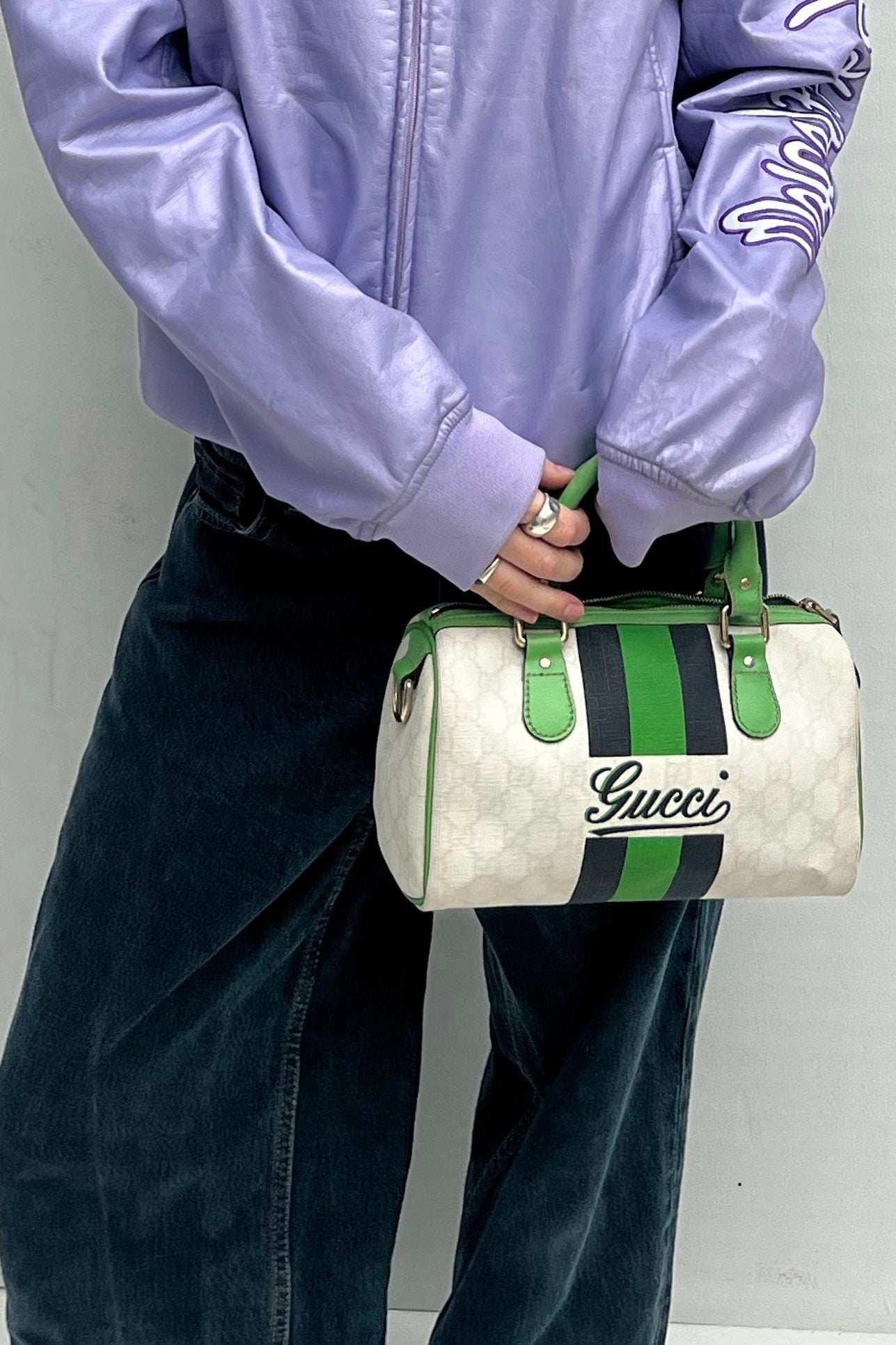 VintageGreen Joy mini Boston Bag