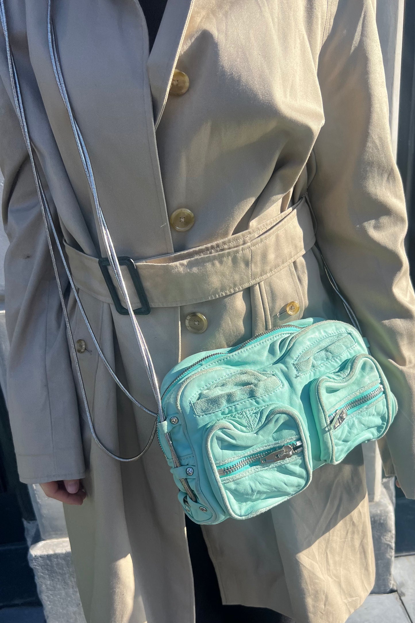 Vintage Turquoise Camera Bag