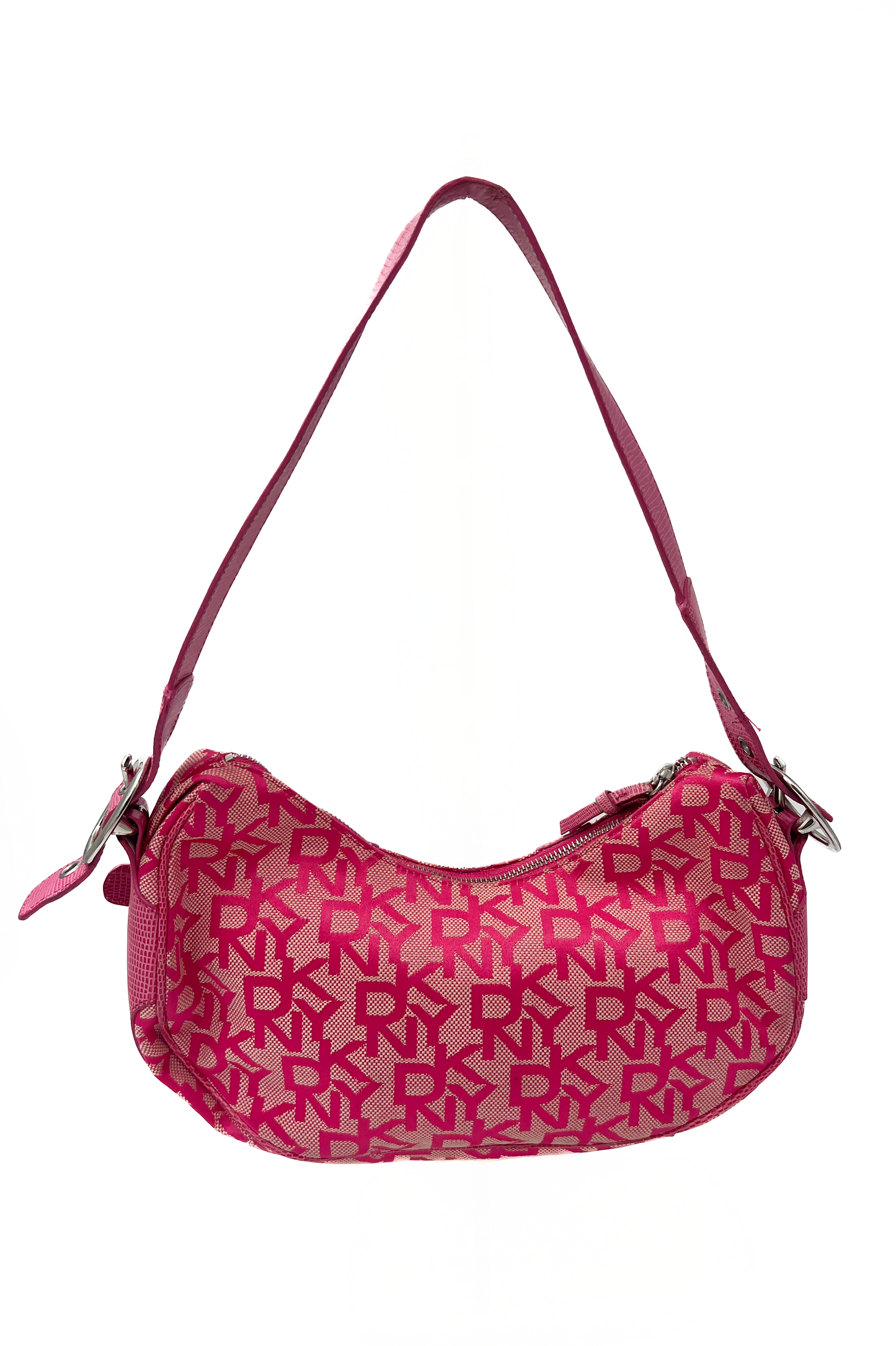 Vintage Pink Monogram Half Moon Bag