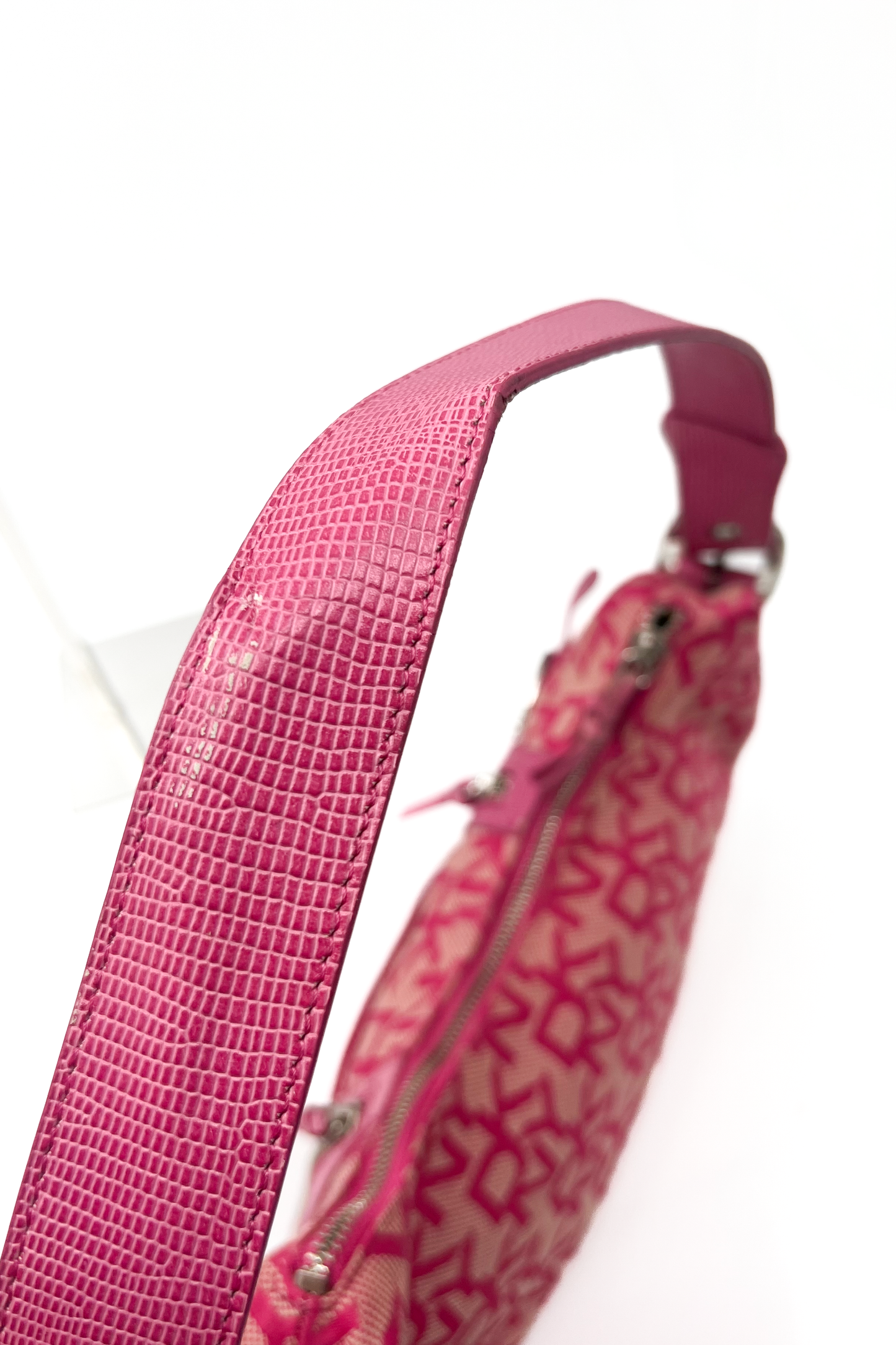 Vintage Pink Monogram Half Moon Bag