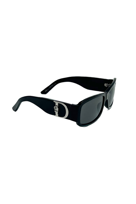 Vintage Black Silver Logo Cottage 3 Sunglasses