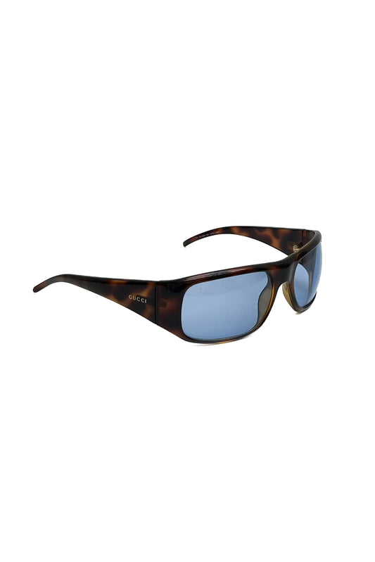 Vintage Tortoise Blue Lenses Google Sunglasses