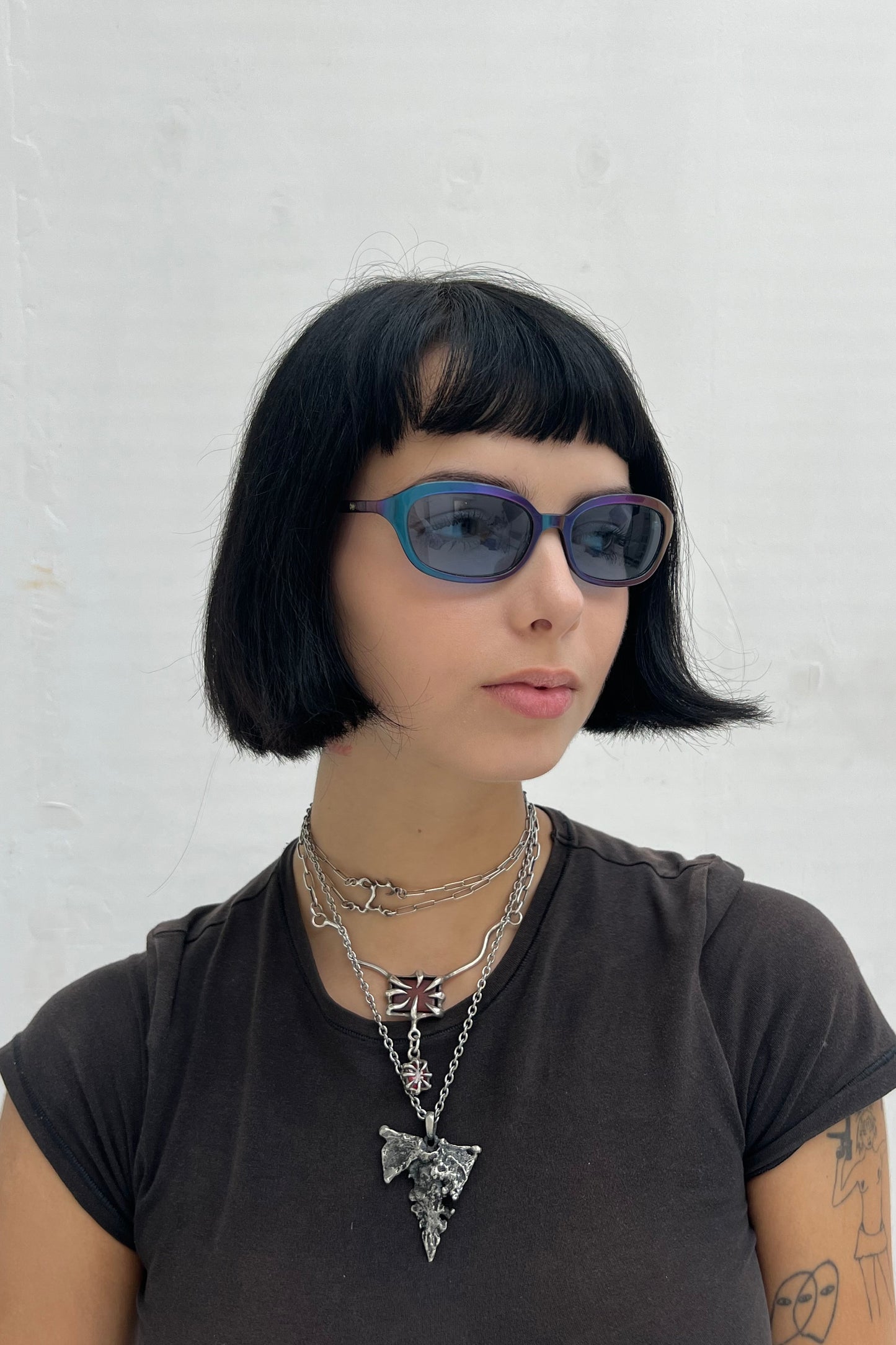 Vintage Iridescent Tiny Sunglasses