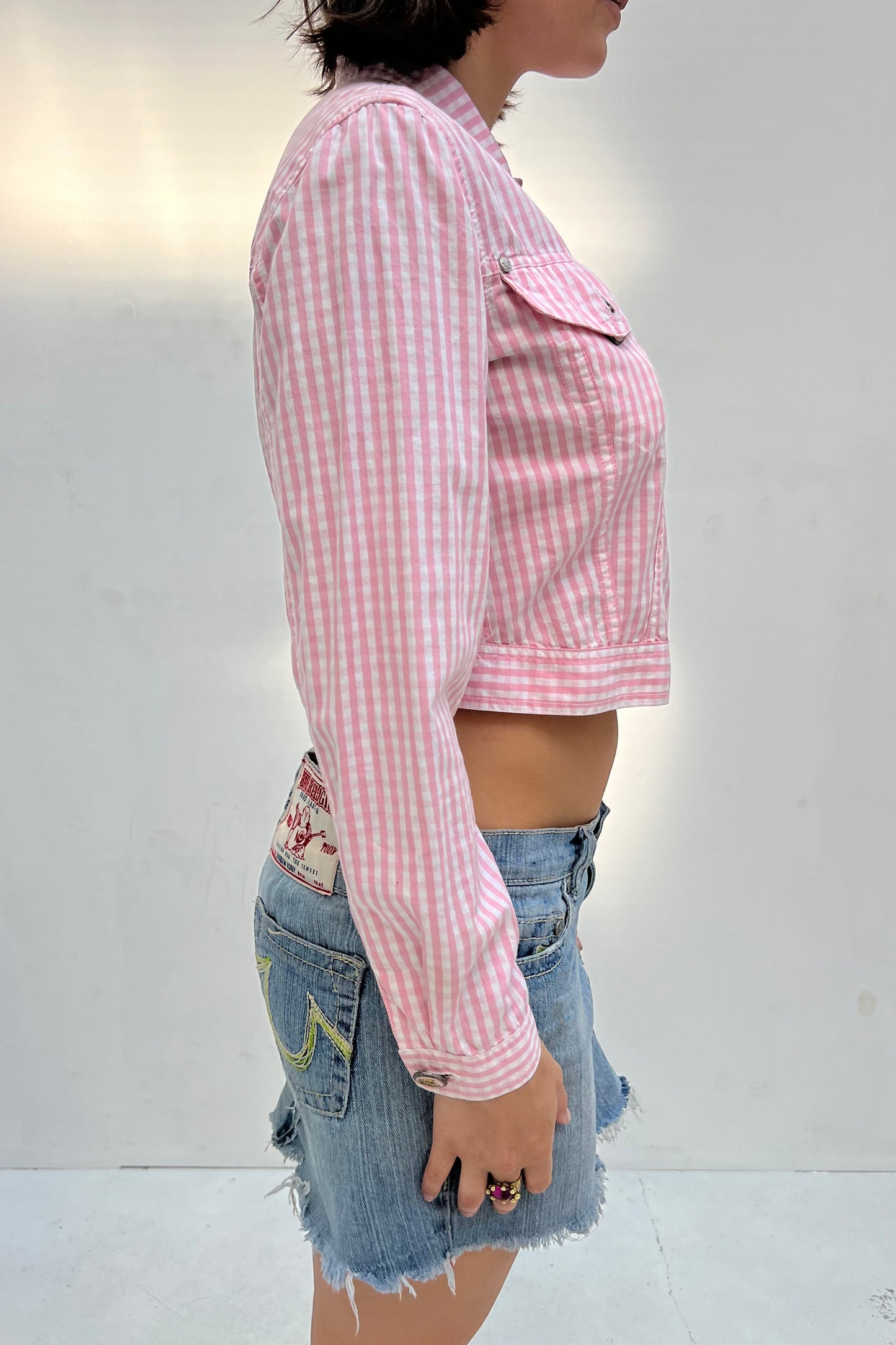 Vintage Baby Pink Gingham Jacket