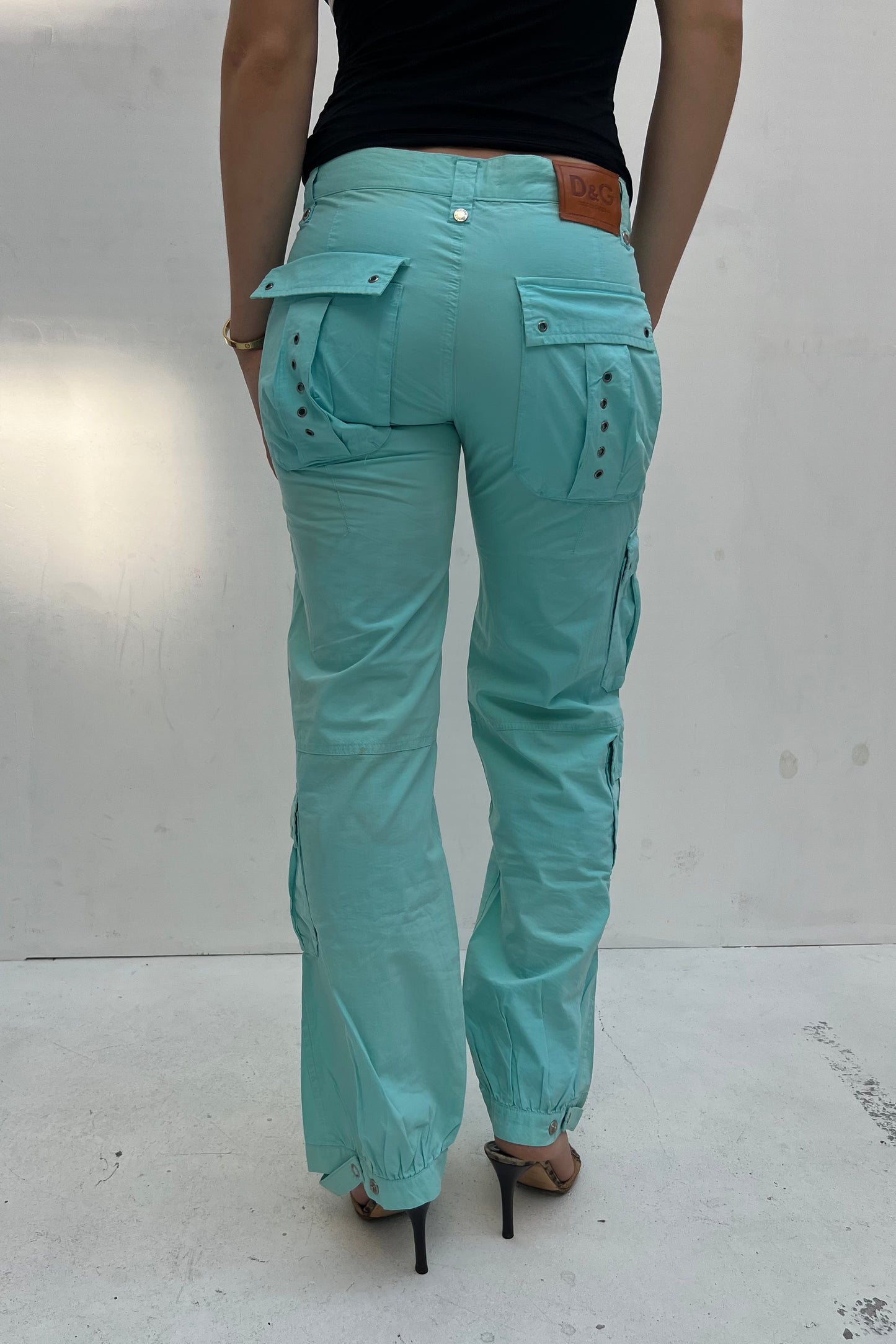 Vintage Turquise Cargo Pants