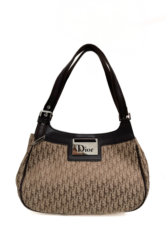 Vintage Brown Street Chic Trotter Double Handle Bag