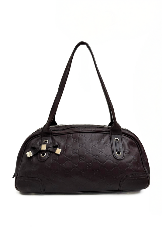 Vintage Chocolate Guccissima Princy Handbag