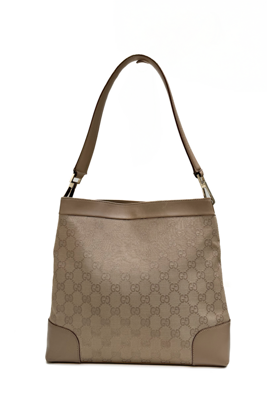 Vintage Sand Monogram Classic Shoulder Bag