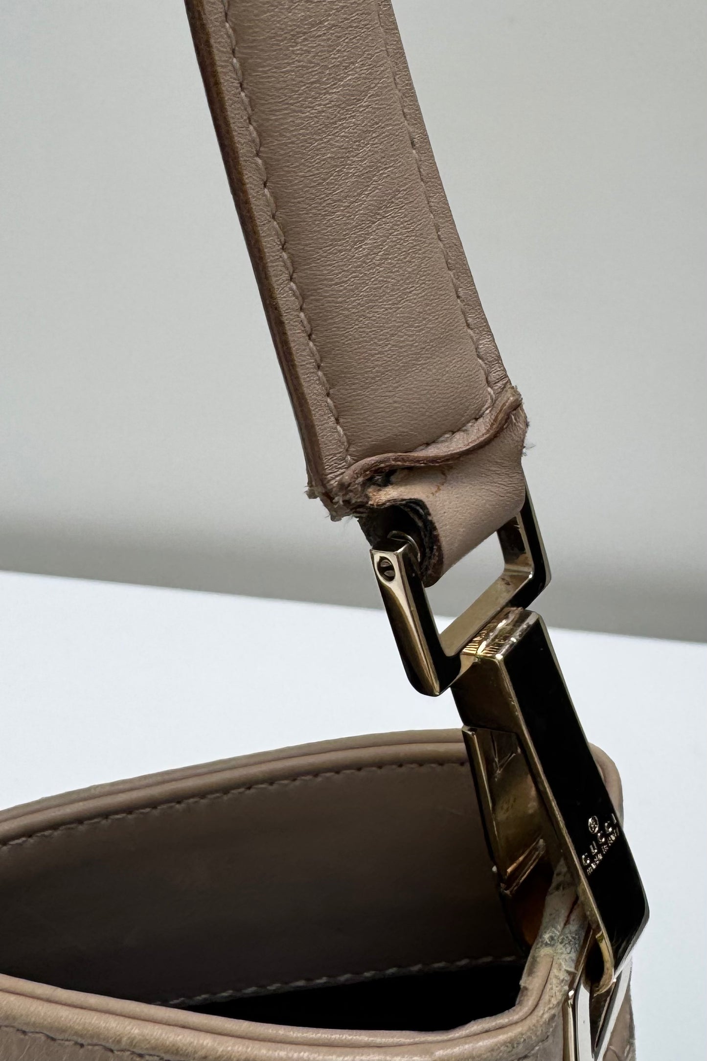 Vintage Sand Monogram Classic Shoulder Bag